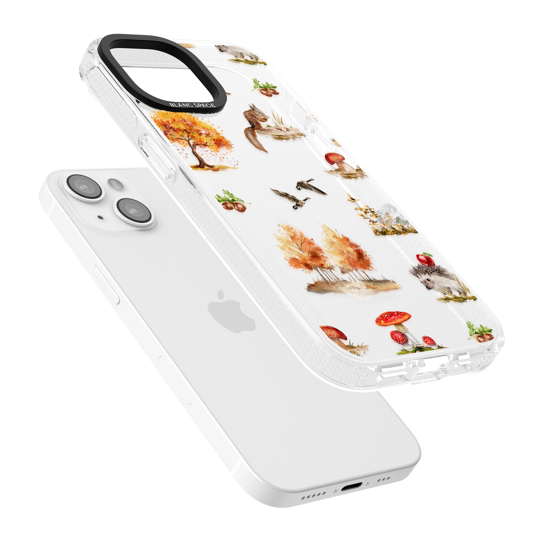 Fall Forest Friends iPhone 15 / 14 / 13 Clear Case Impact Air - Blanc Space