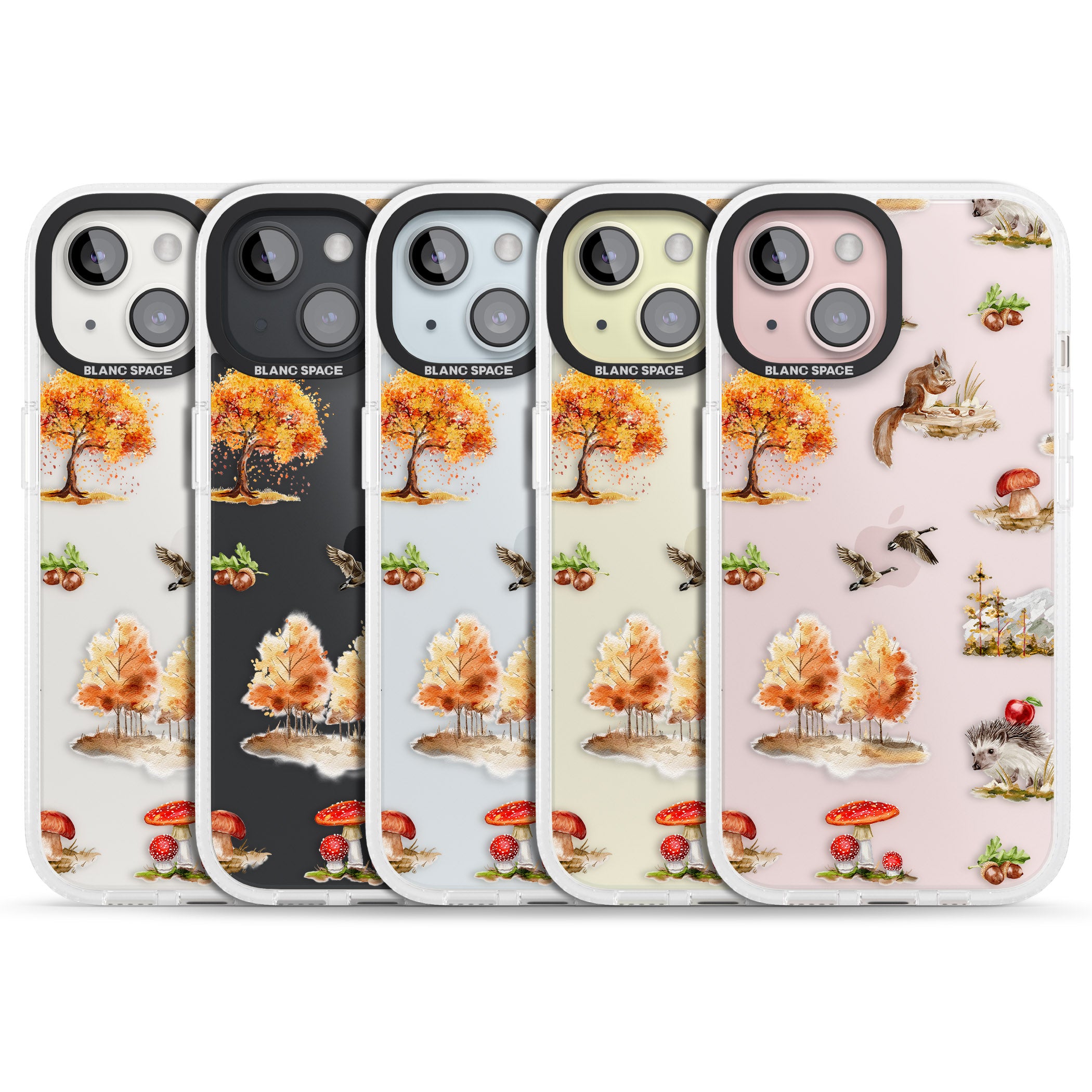 Fall Forest Friends iPhone 15 / 14 / 13 Clear Case Impact Air - Blanc Space