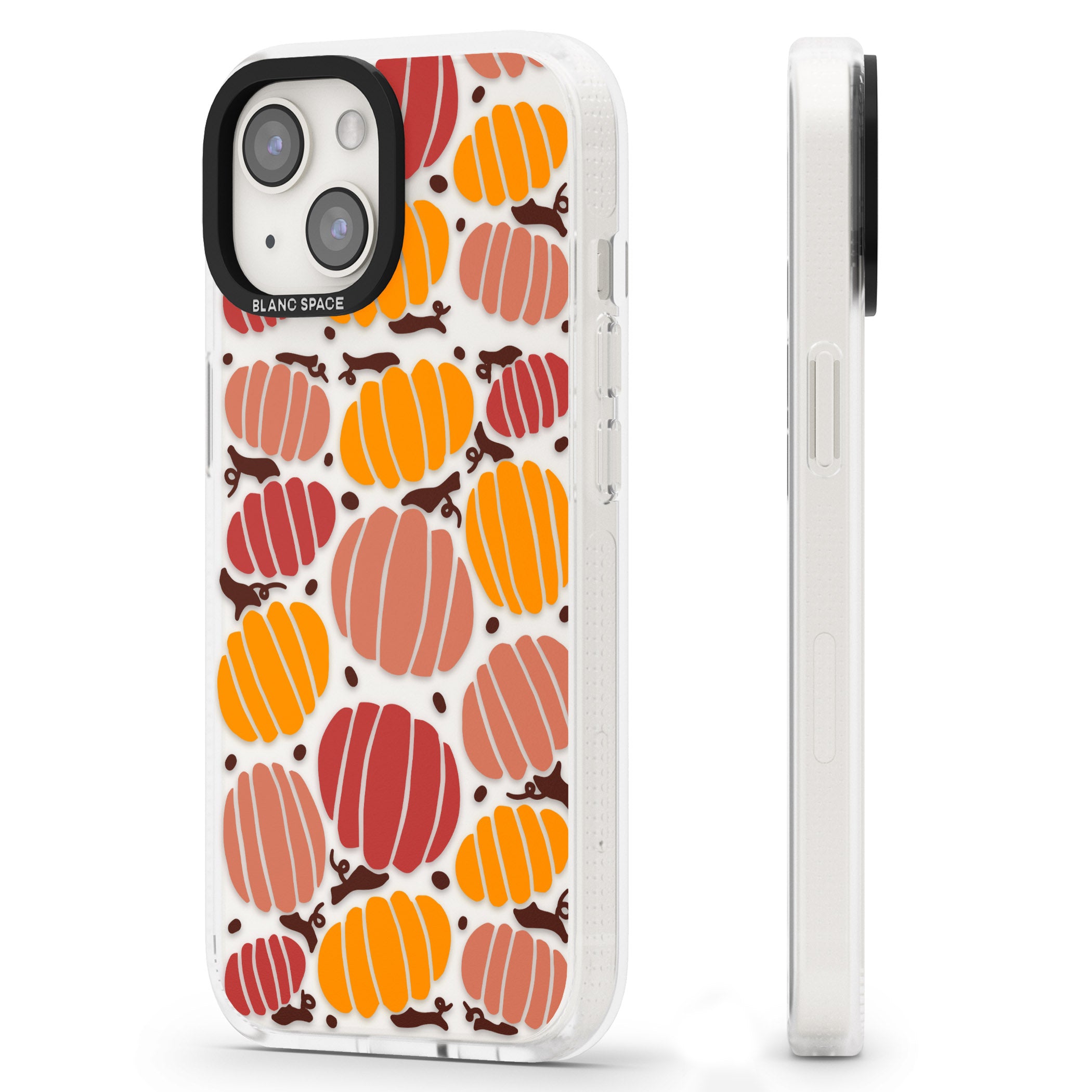 Autumn Pumpkin Patch iPhone 15 / 14 / 13 Clear Case Impact Air - Blanc Space