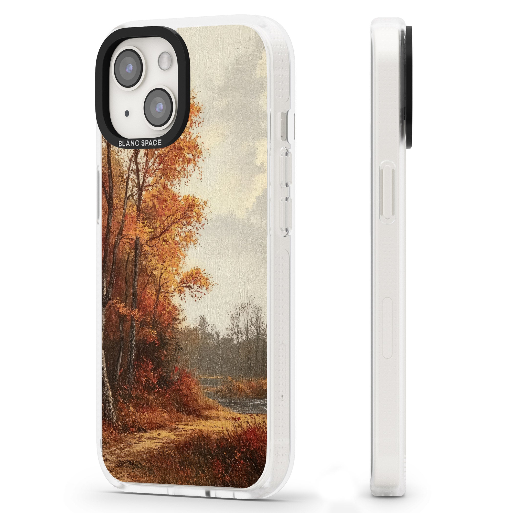 Vintage Autumn Oil Painting iPhone 15 / 14 / 13 Clear Case Impact Air - Blanc Space