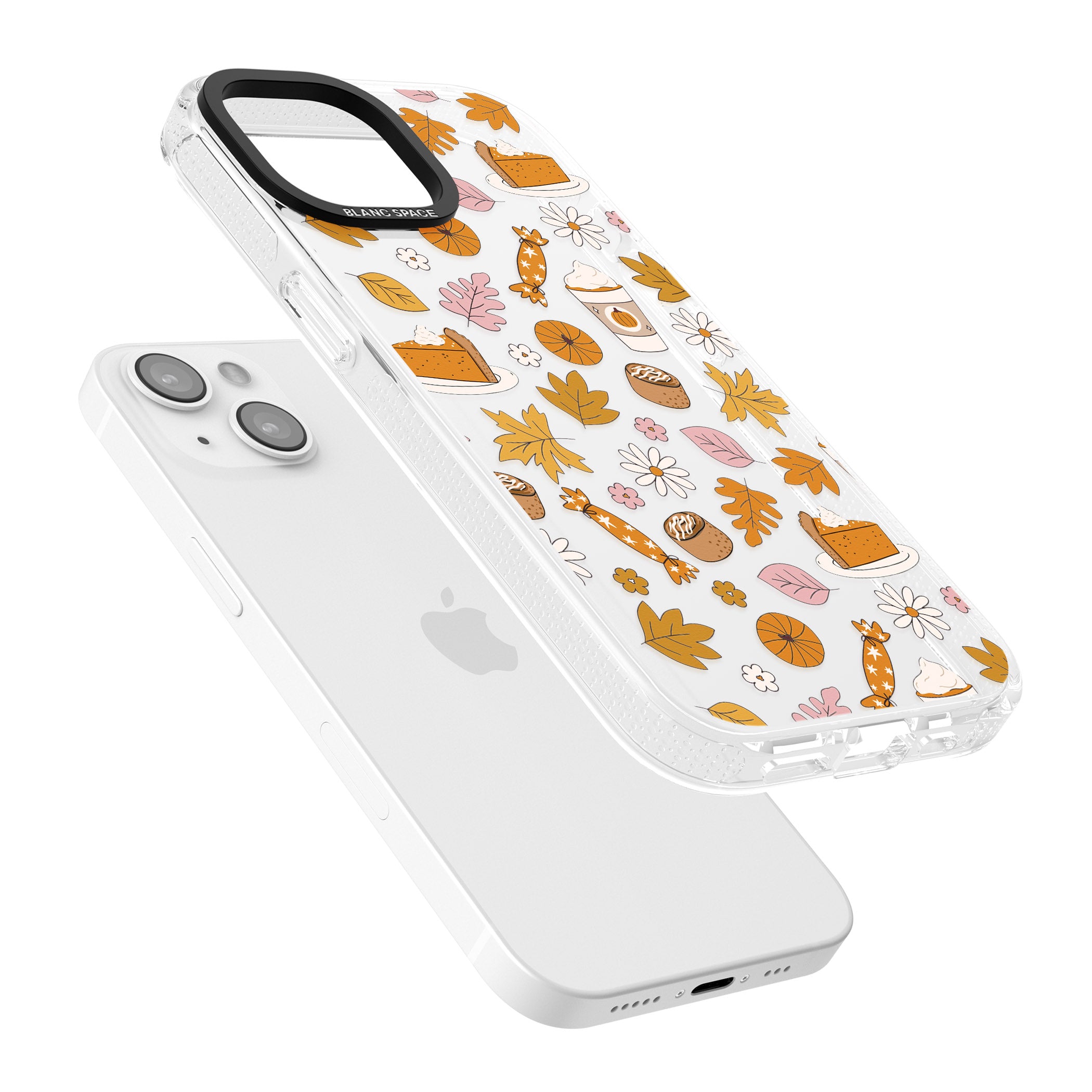 Pumpkin Spice iPhone 15 / 14 / 13 Clear Case Impact Air - Blanc Space