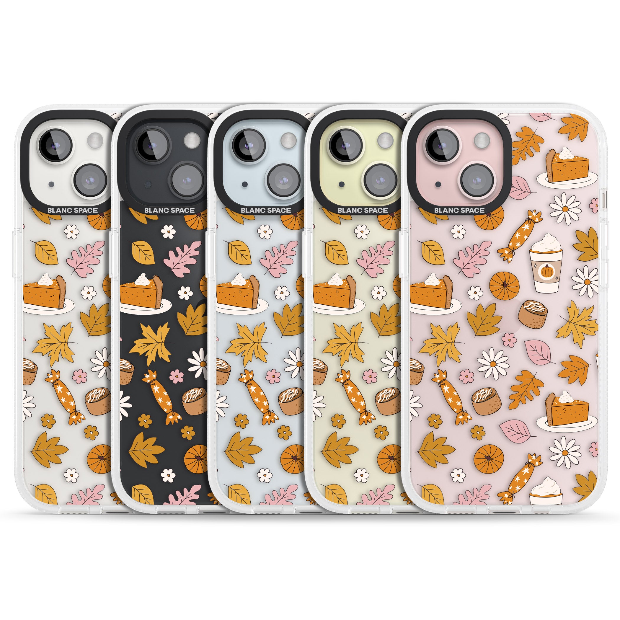 Pumpkin Spice iPhone 15 / 14 / 13 Clear Case Impact Air - Blanc Space