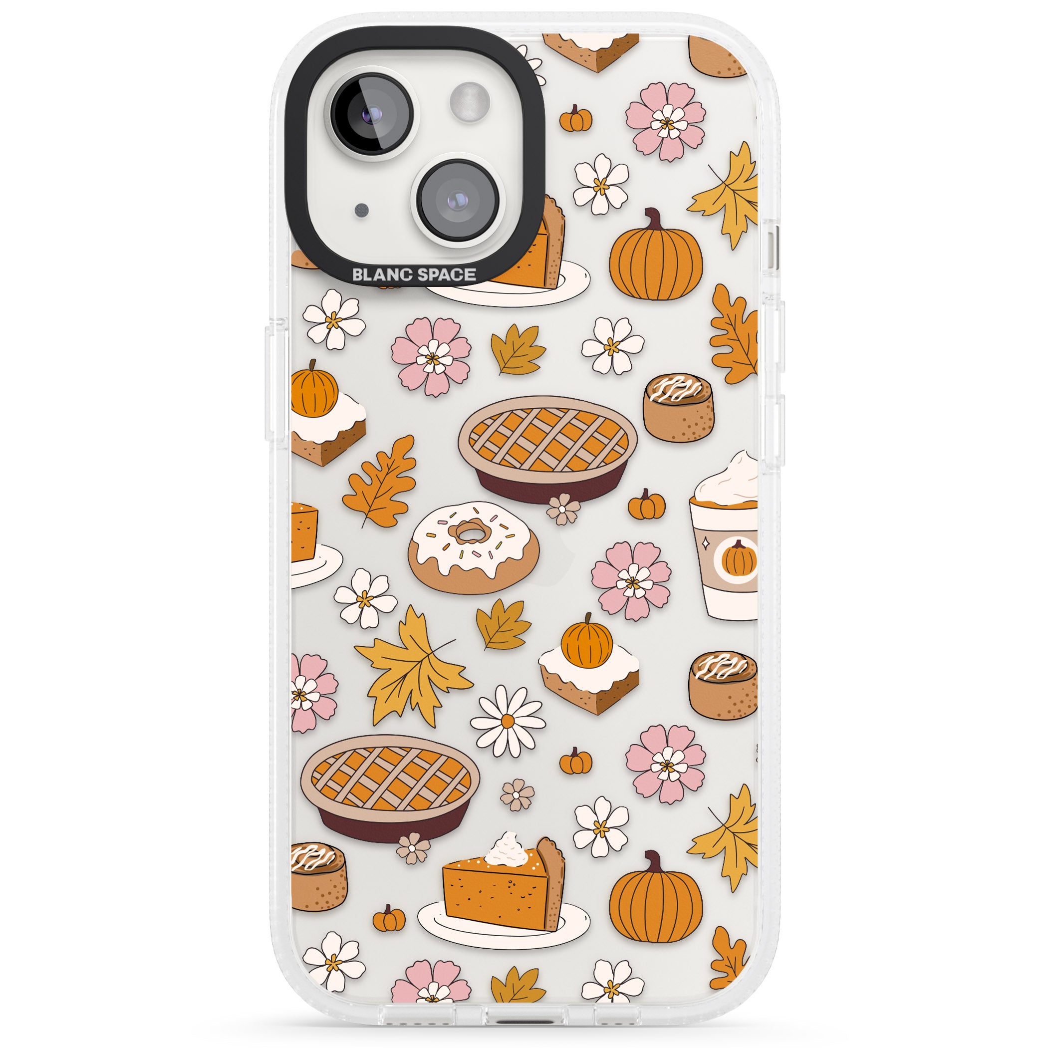 Pumpkin Pie & Autumn Treats iPhone 15 / 14 / 13 Clear Case Impact Air - Blanc Space