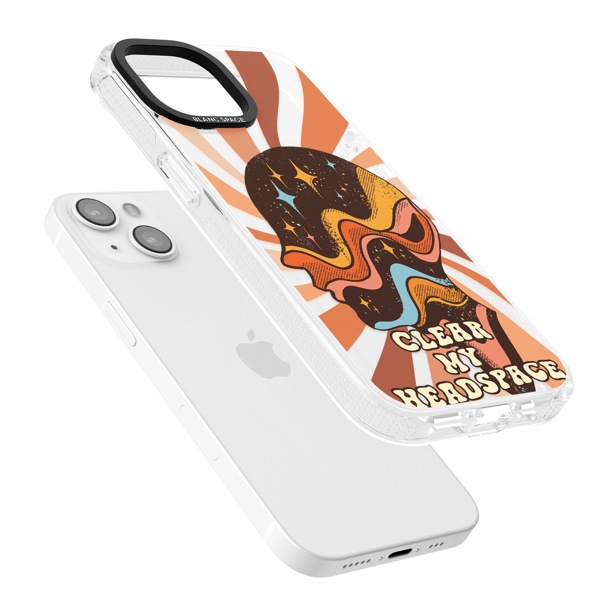 Clear My Headspace iPhone 15 / 14 / 13 Clear Case Impact Air - Blanc Space
