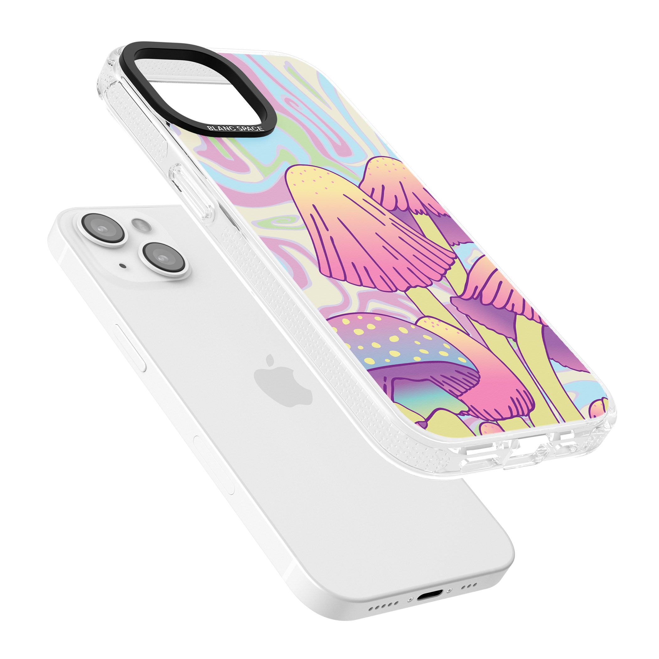 Shroomin' iPhone 15 / 14 / 13 Clear Case Impact Air - Blanc Space