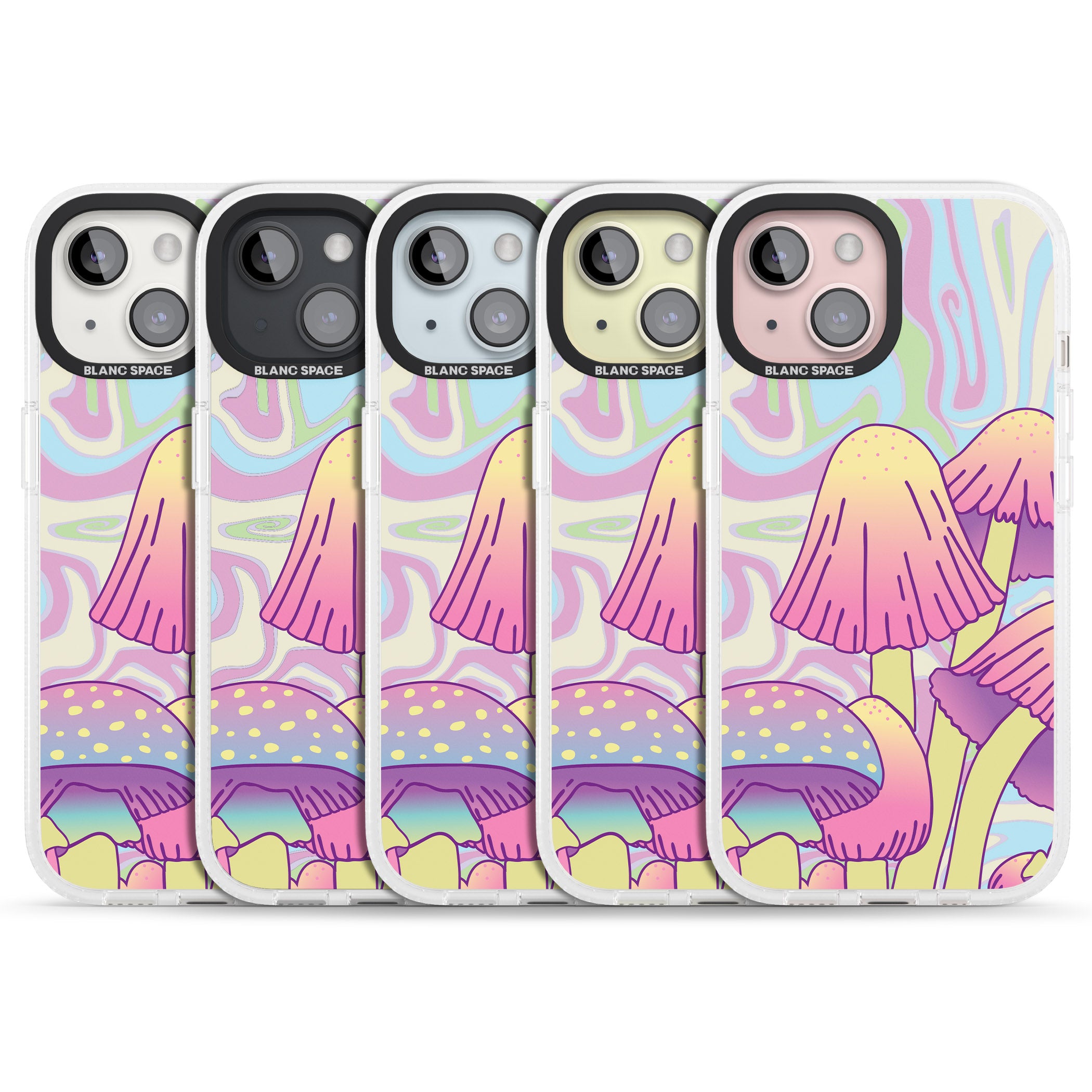 Shroomin' iPhone 15 / 14 / 13 Clear Case Impact Air - Blanc Space