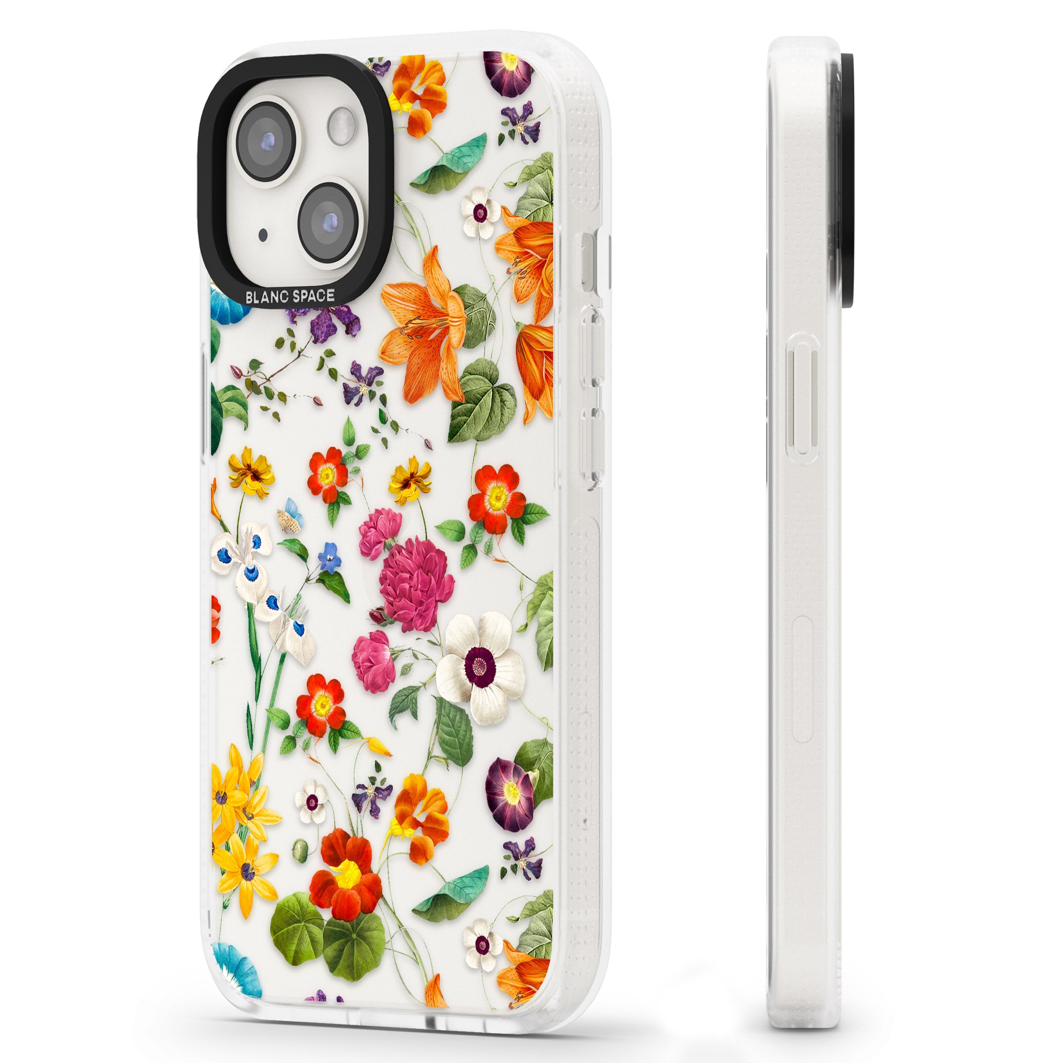 Whimsical Wildflowers iPhone 15 / 14 / 13 Clear Case Impact Air - Blanc Space
