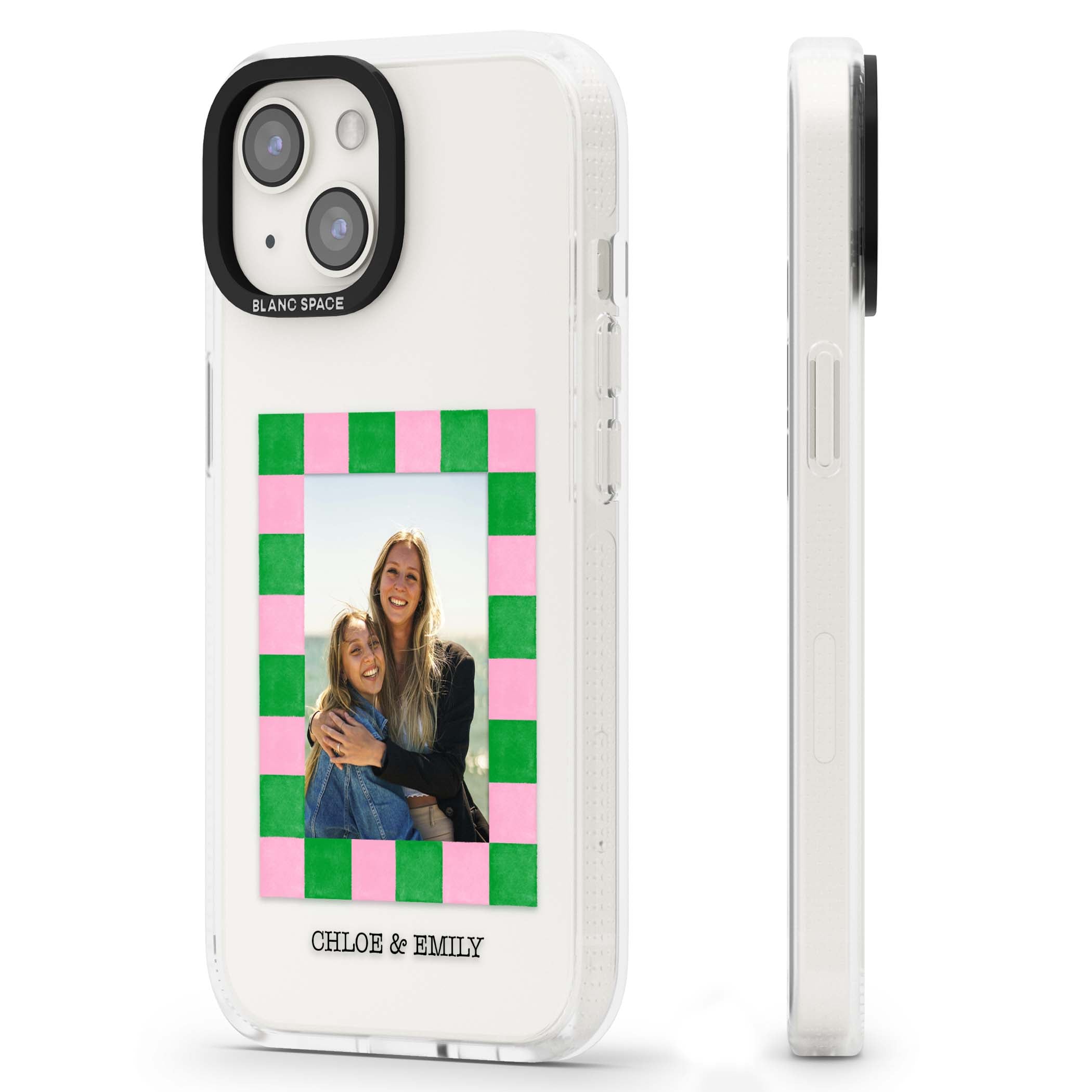 Riviera Check Photo cute iPhone case | Clear Case Impact Air case for iPhone 15, iPhone 15 Plus