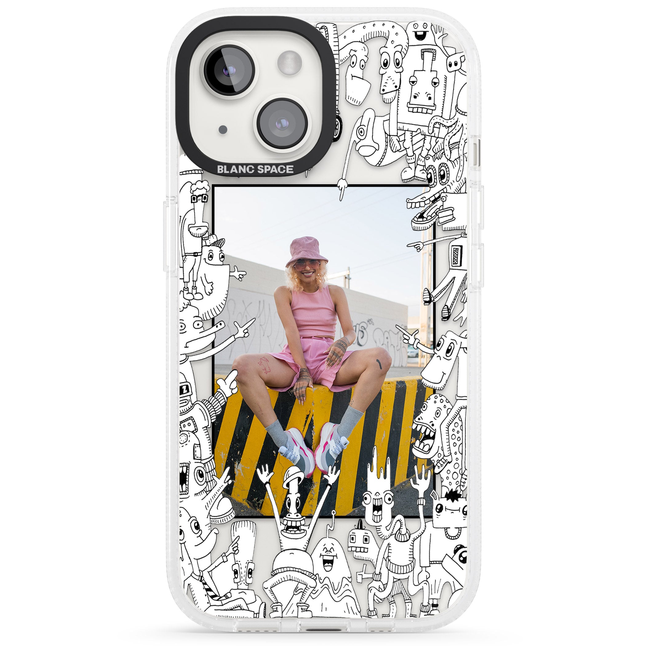 Personalised Look At This Photo Case iPhone 15 / 14 / 13 Clear Case Impact Air - Blanc Space