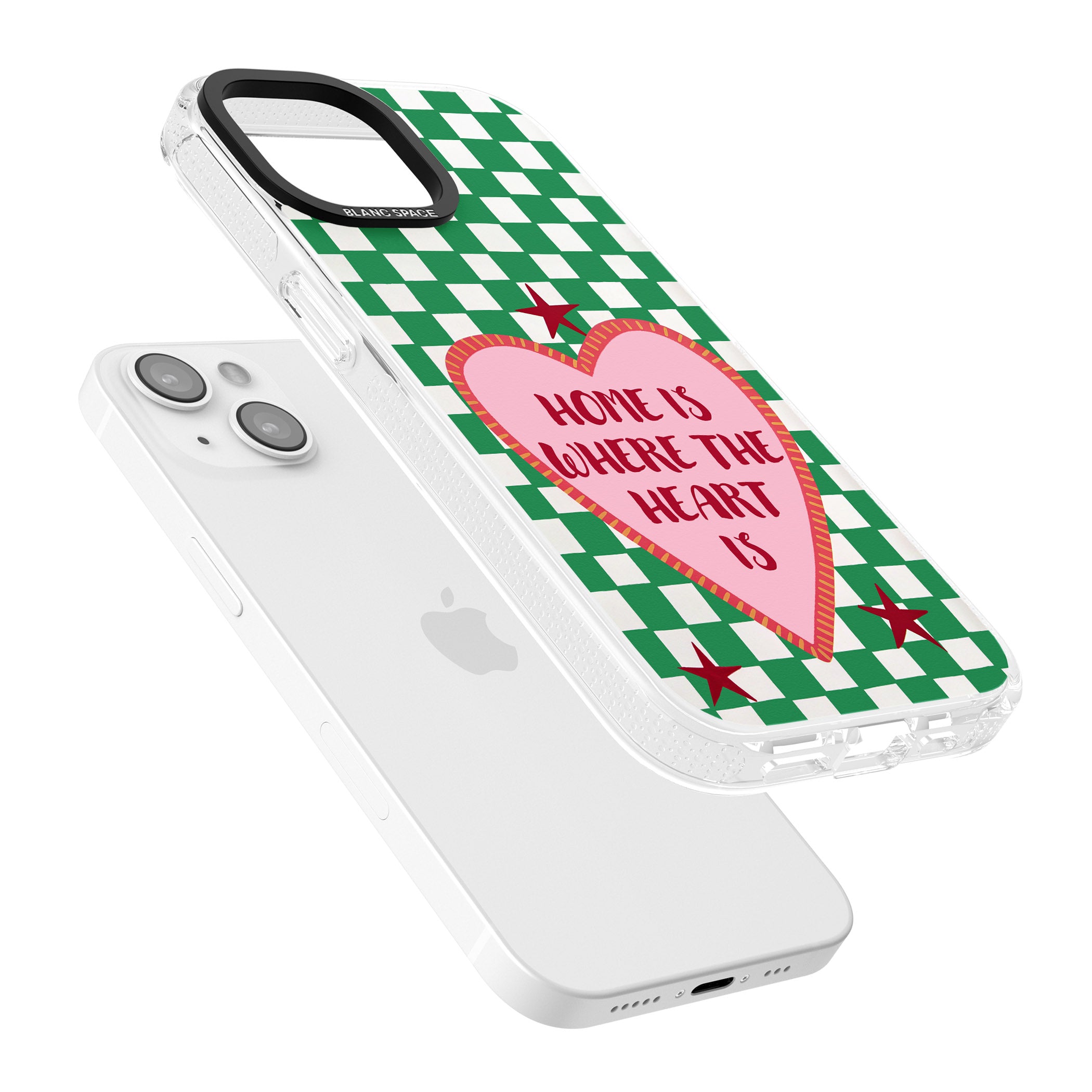 Home Is Where The Heart Is iPhone 15 / 14 / 13 Clear Case Impact Air - Blanc Space
