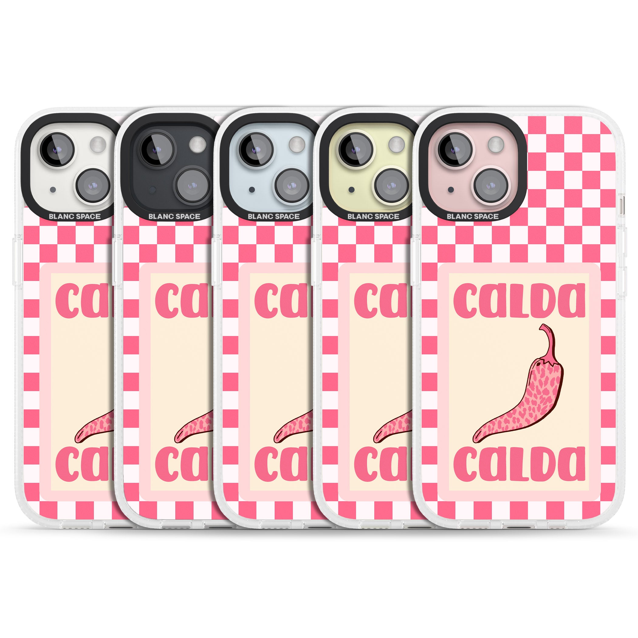 Calda iPhone 15 / 14 / 13 Clear Case Impact Air - Blanc Space