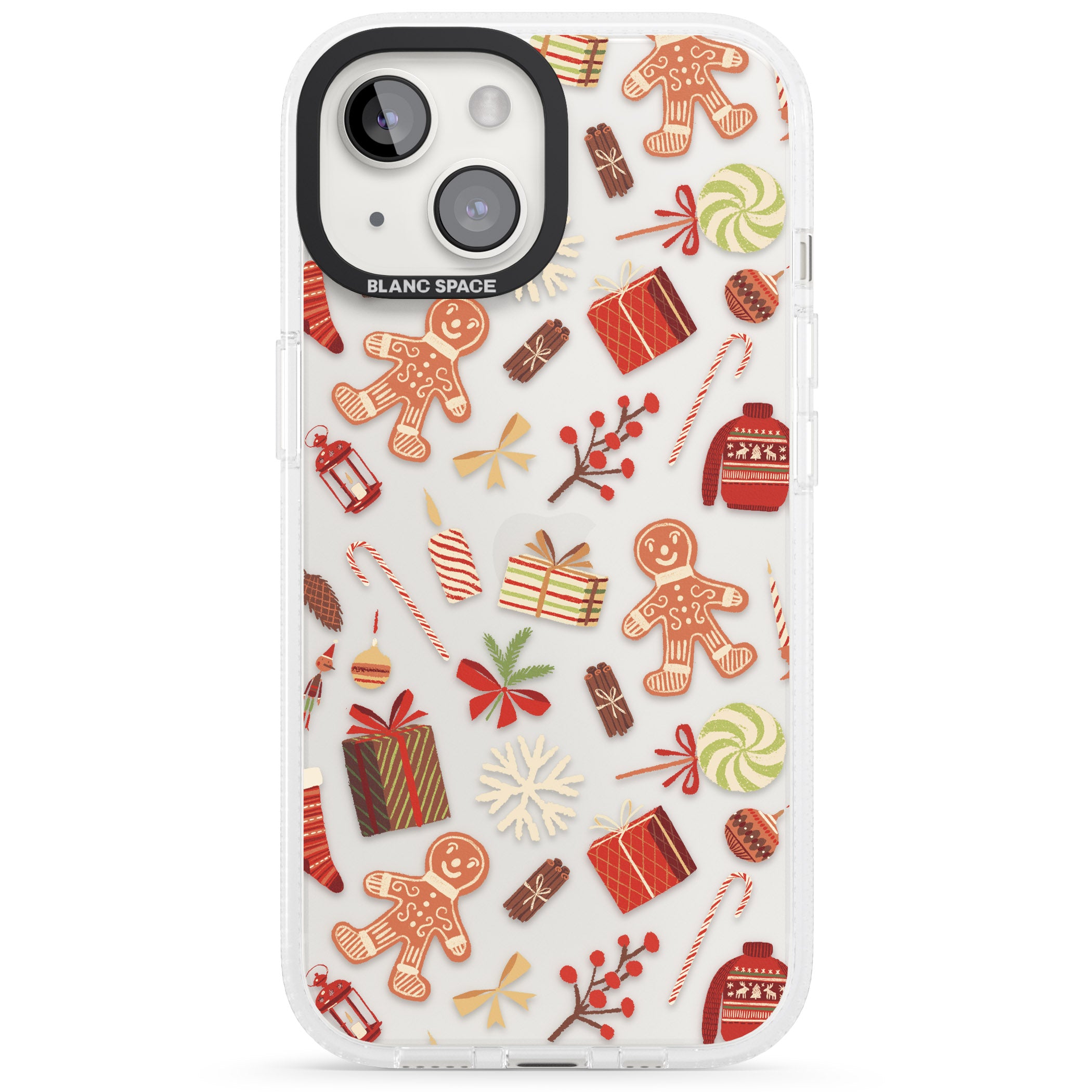 Christmas Assortments iPhone 15 / 14 / 13 Clear Case Impact Air - Blanc Space