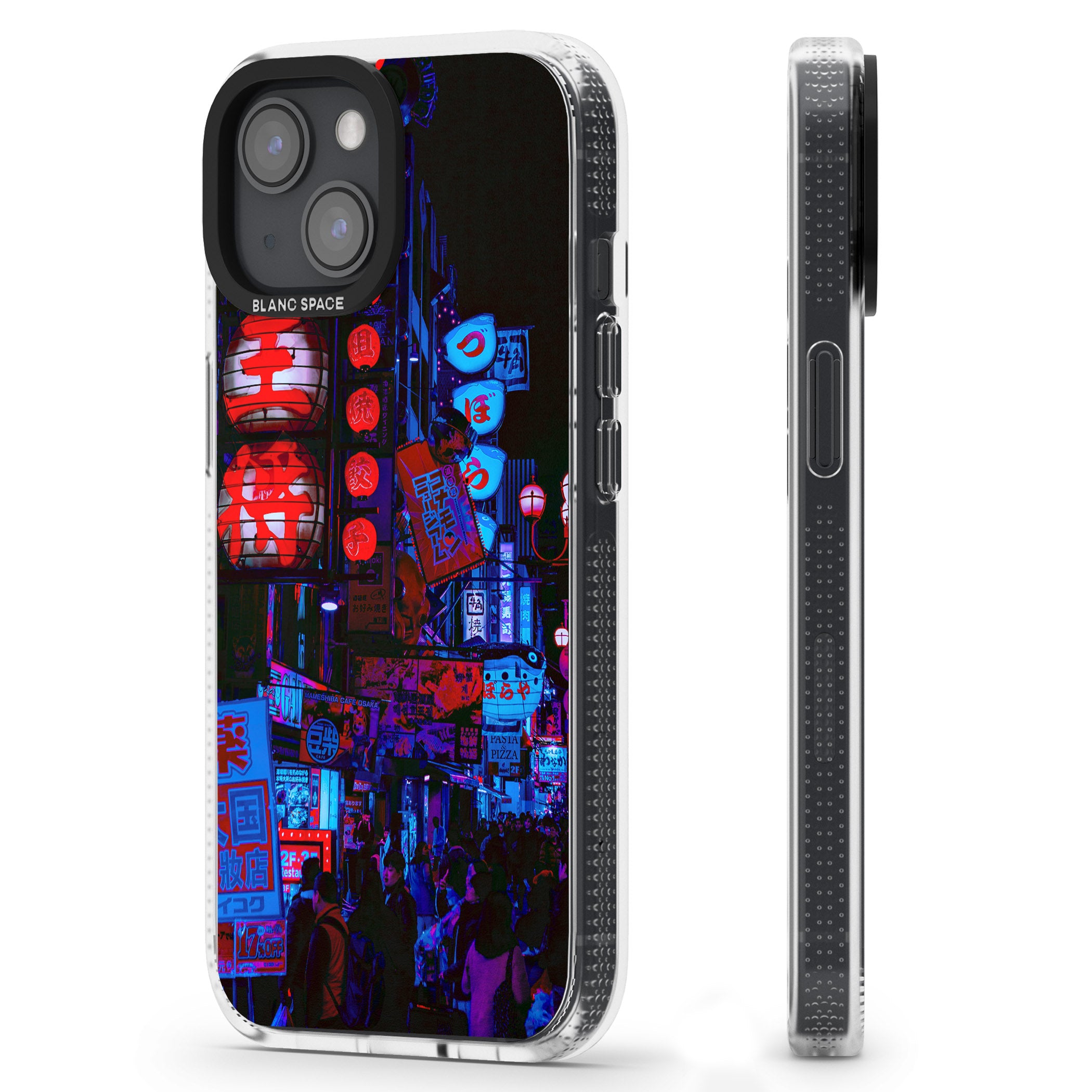 Red & Turquoise - Neon Cities Photographs iPhone 15 / 14 / 13 Clear Case Impact Air - Blanc Space