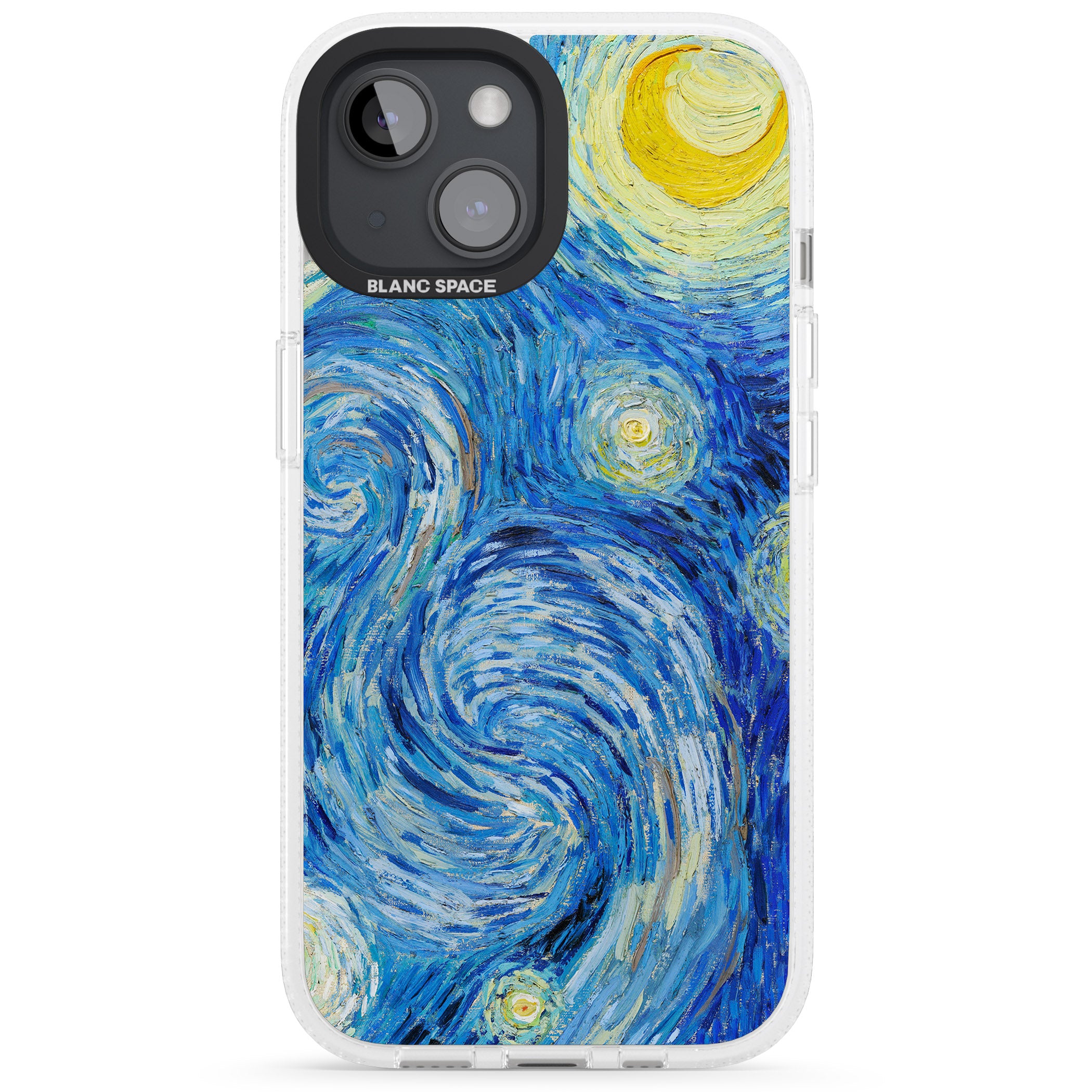 The Starry Night by Vincent Van Gogh iPhone 15 / 14 / 13 Clear Case Impact Air - Blanc Space
