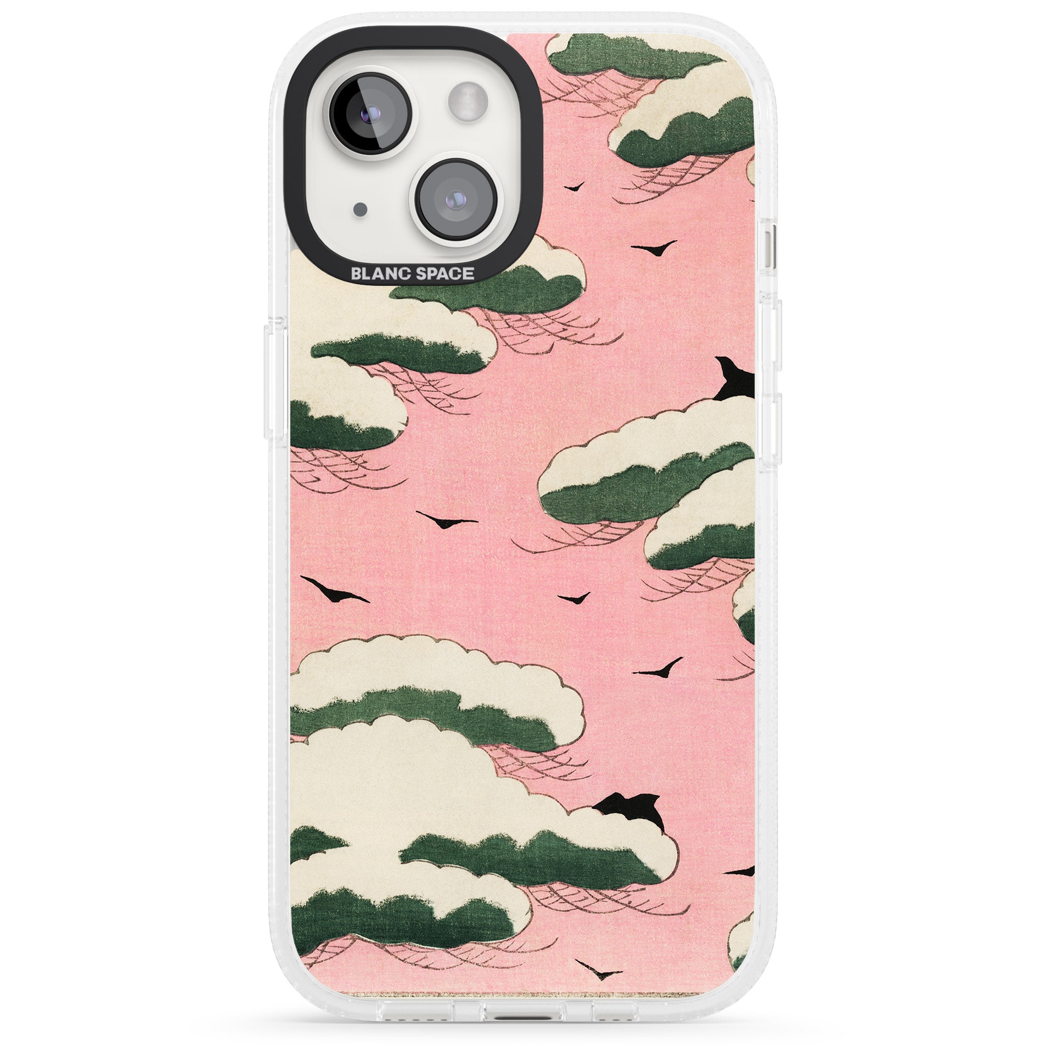 Japanese Pink Sky by Watanabe Seitei iPhone 15 / 14 / 13 Clear Case Impact Air - Blanc Space