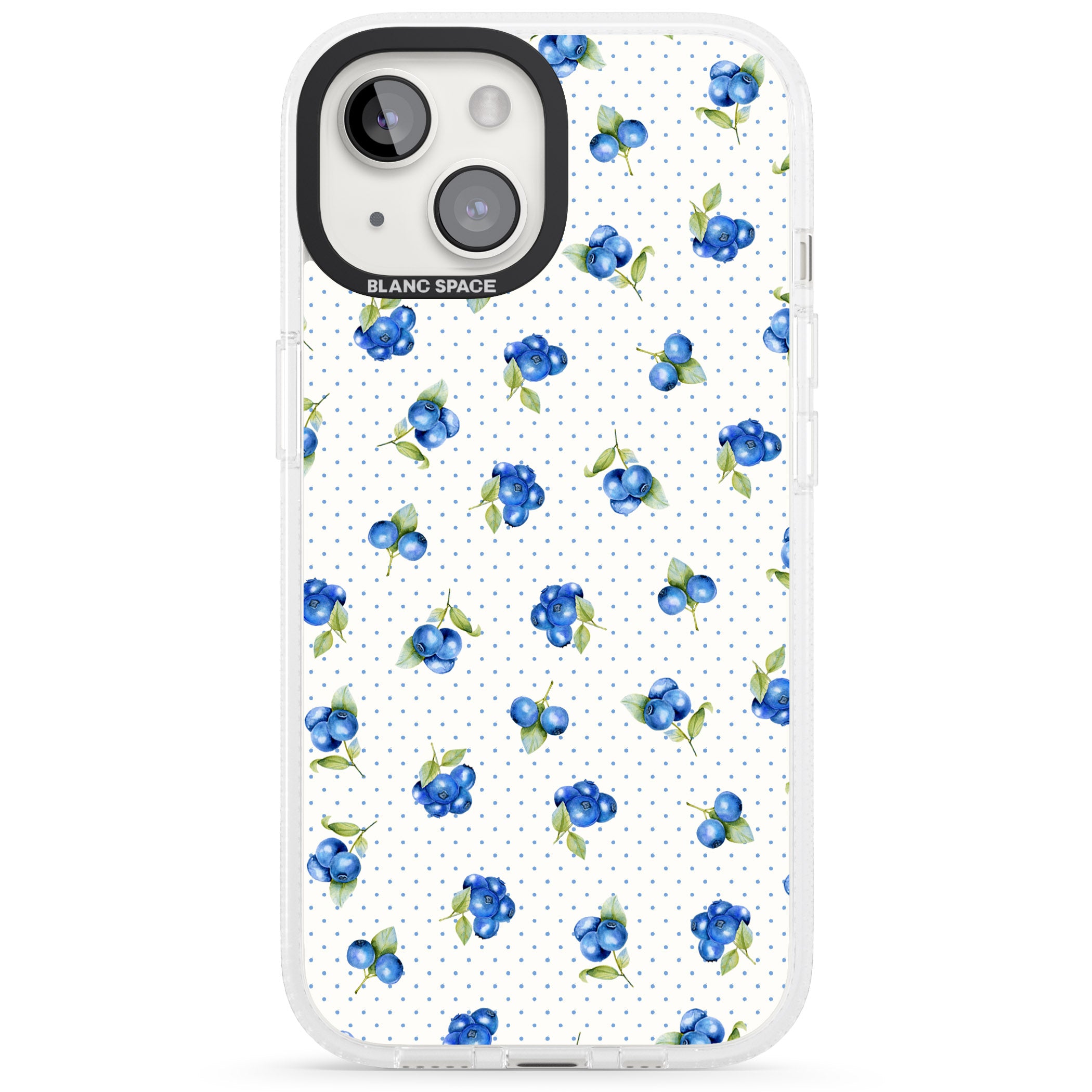 Blueberry Picnic iPhone 15 / 14 / 13 Clear Case Impact Air - Blanc Space
