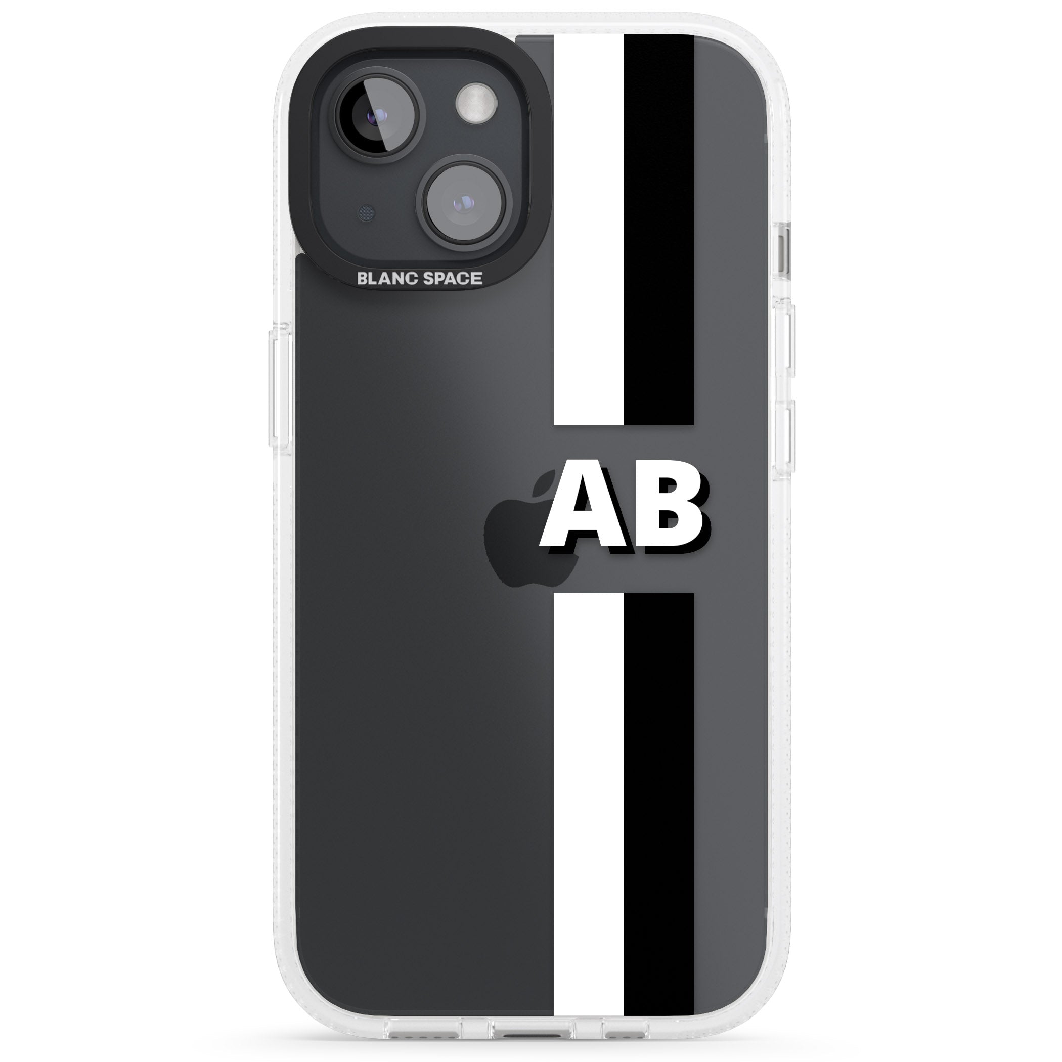 Personalised Clear Text 6E iPhone 15 / 14 / 13 Clear Case Impact Air - Blanc Space