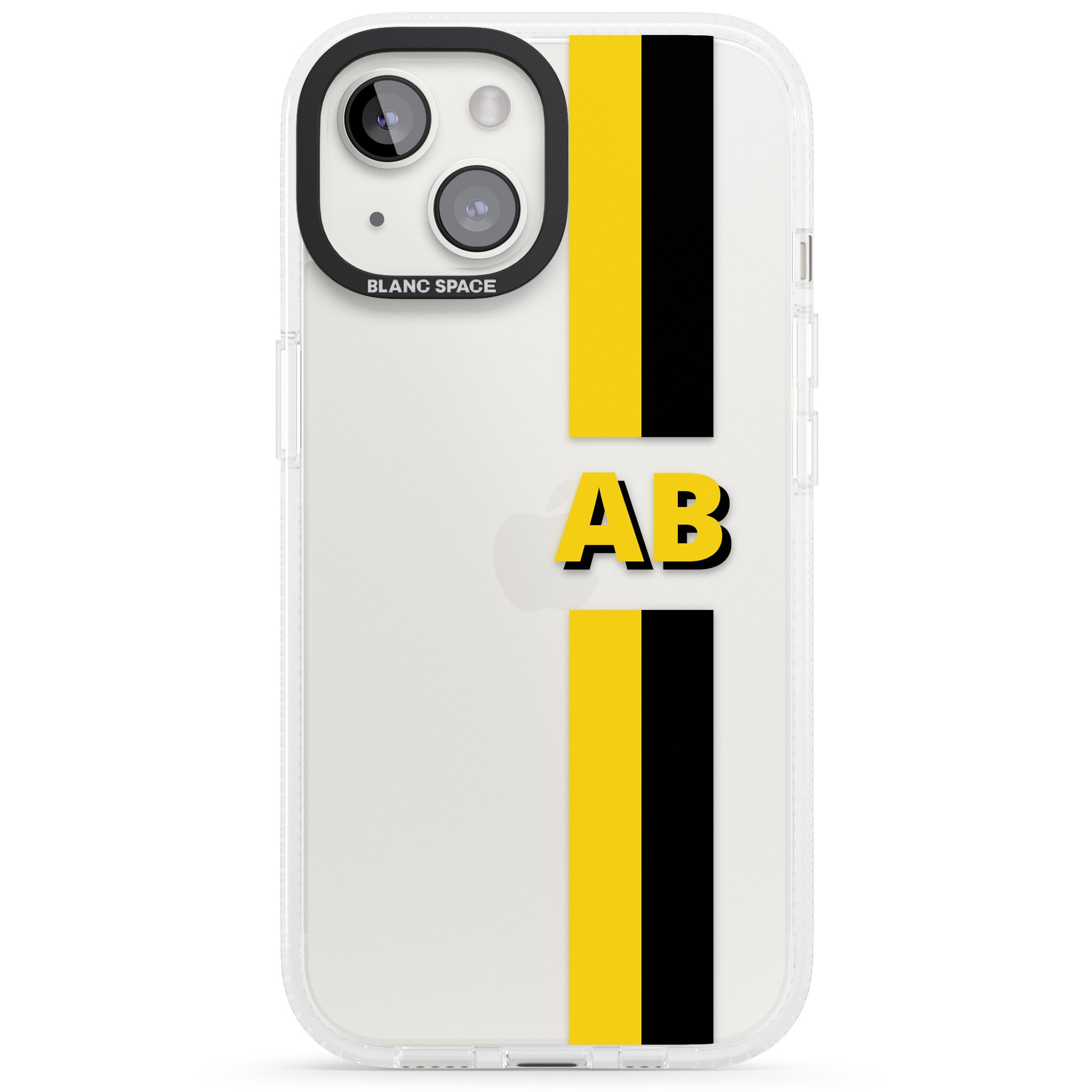 Personalised Clear Text 6F iPhone 15 / 14 / 13 Clear Case Impact Air - Blanc Space