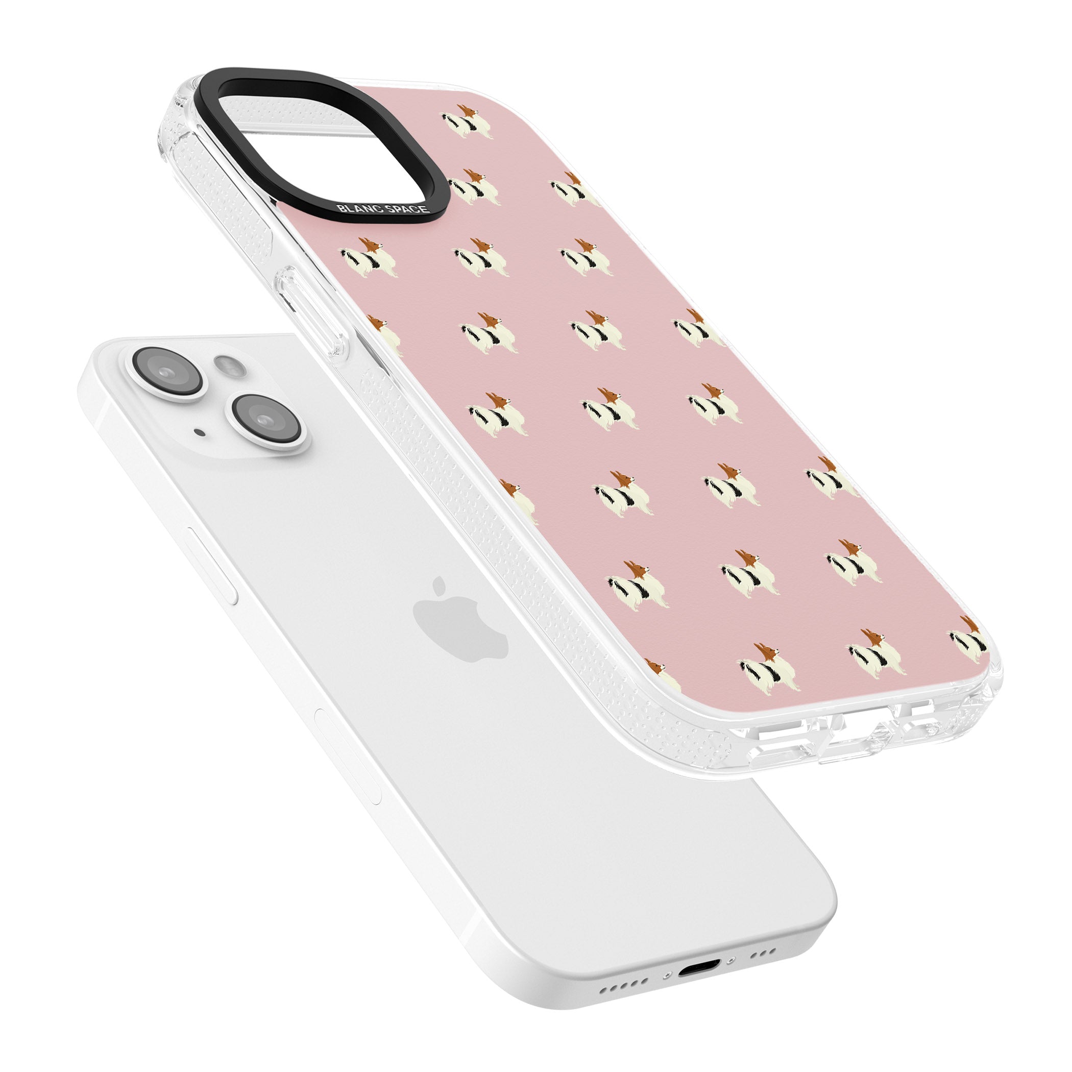 German Shorthaired Pointer Dog Pattern Clear iPhone 15 / 14 / 13 Clear Case Impact Air - Blanc Space