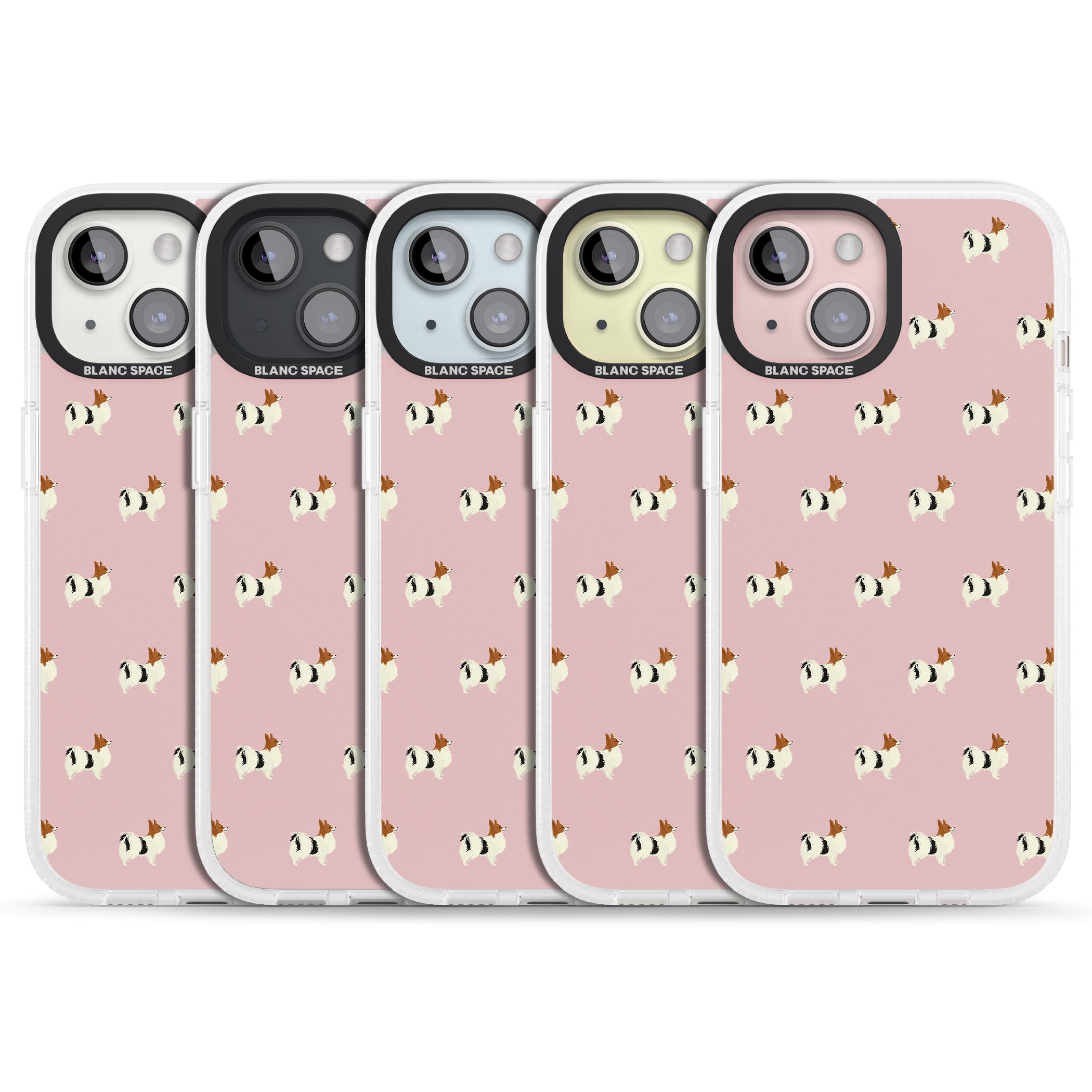 German Shorthaired Pointer Dog Pattern Clear iPhone 15 / 14 / 13 Clear Case Impact Air - Blanc Space