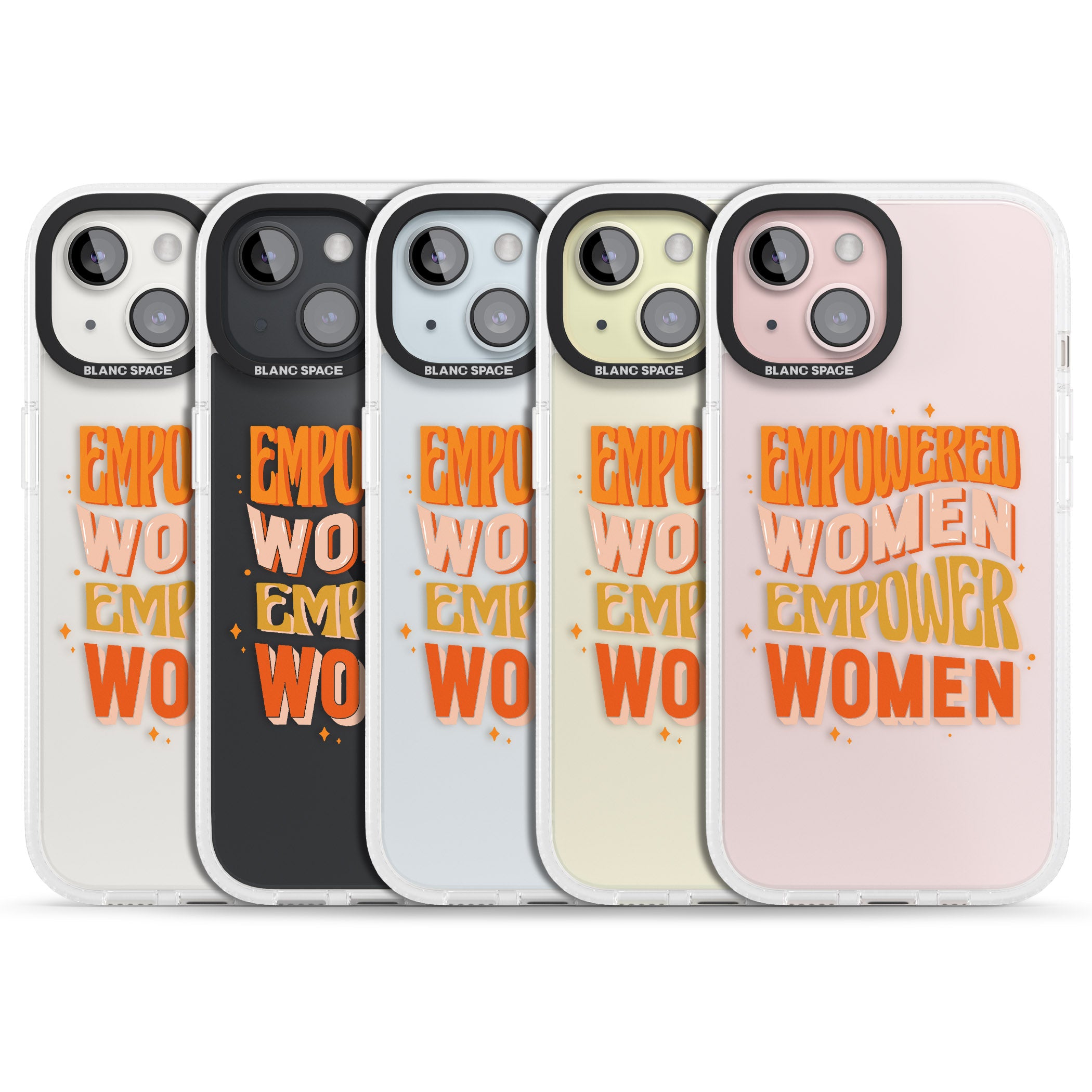 Empowered Women iPhone 15 / 14 / 13 Clear Case Impact Air - Blanc Space