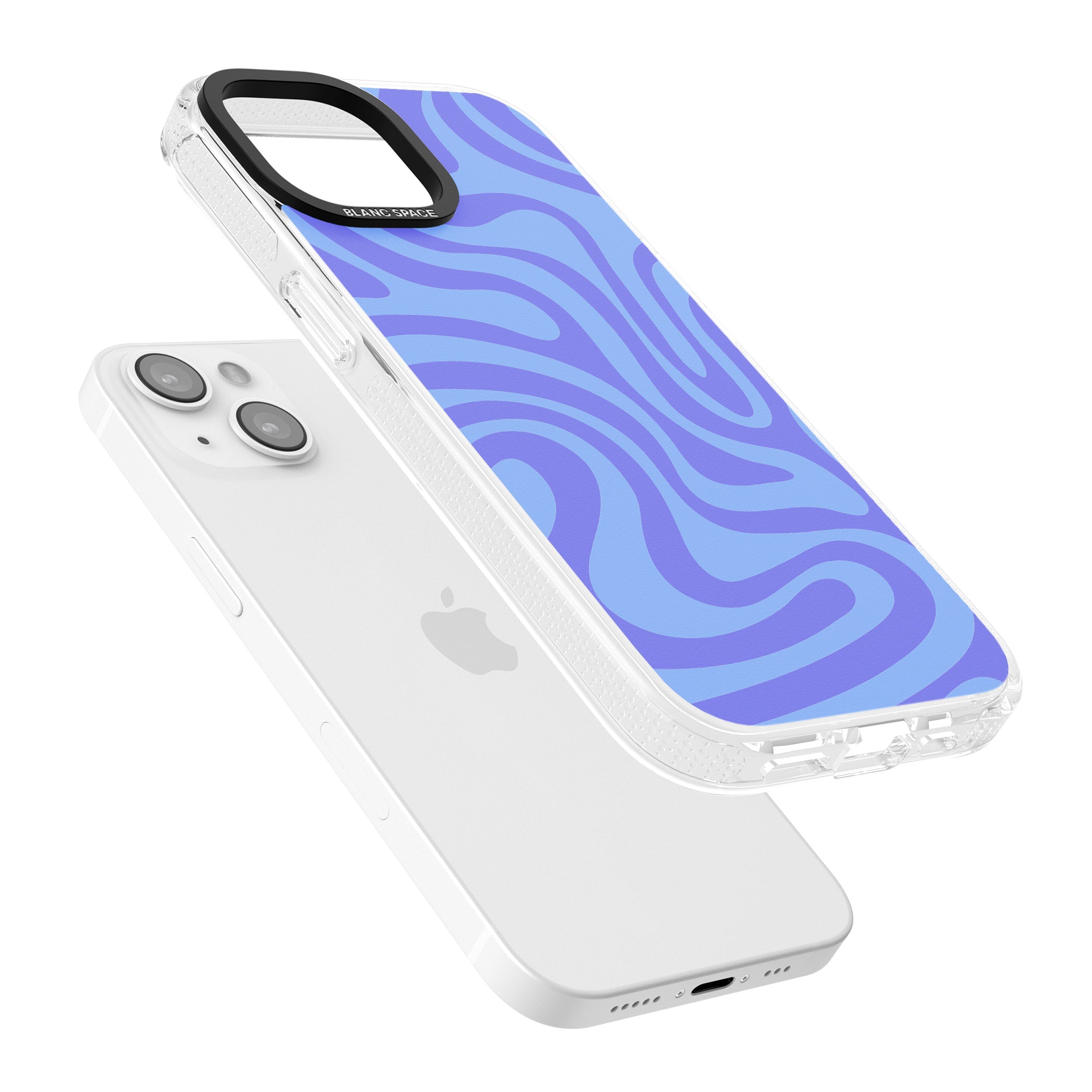 Tranquil Waves iPhone 15 / 14 / 13 Clear Case Impact Air - Blanc Space