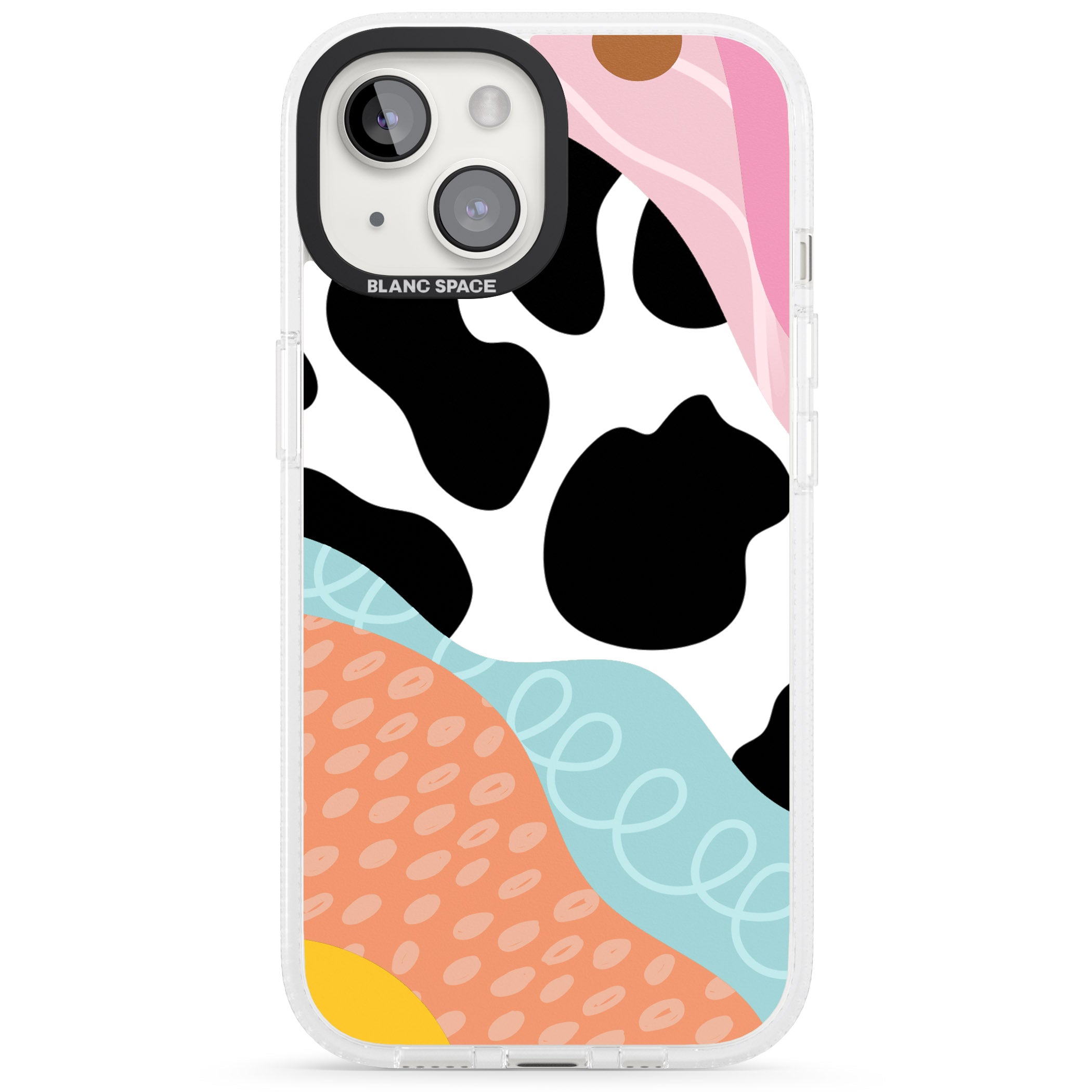 Abstract Elegance iPhone 15 / 14 / 13 Clear Case Impact Air - Blanc Space