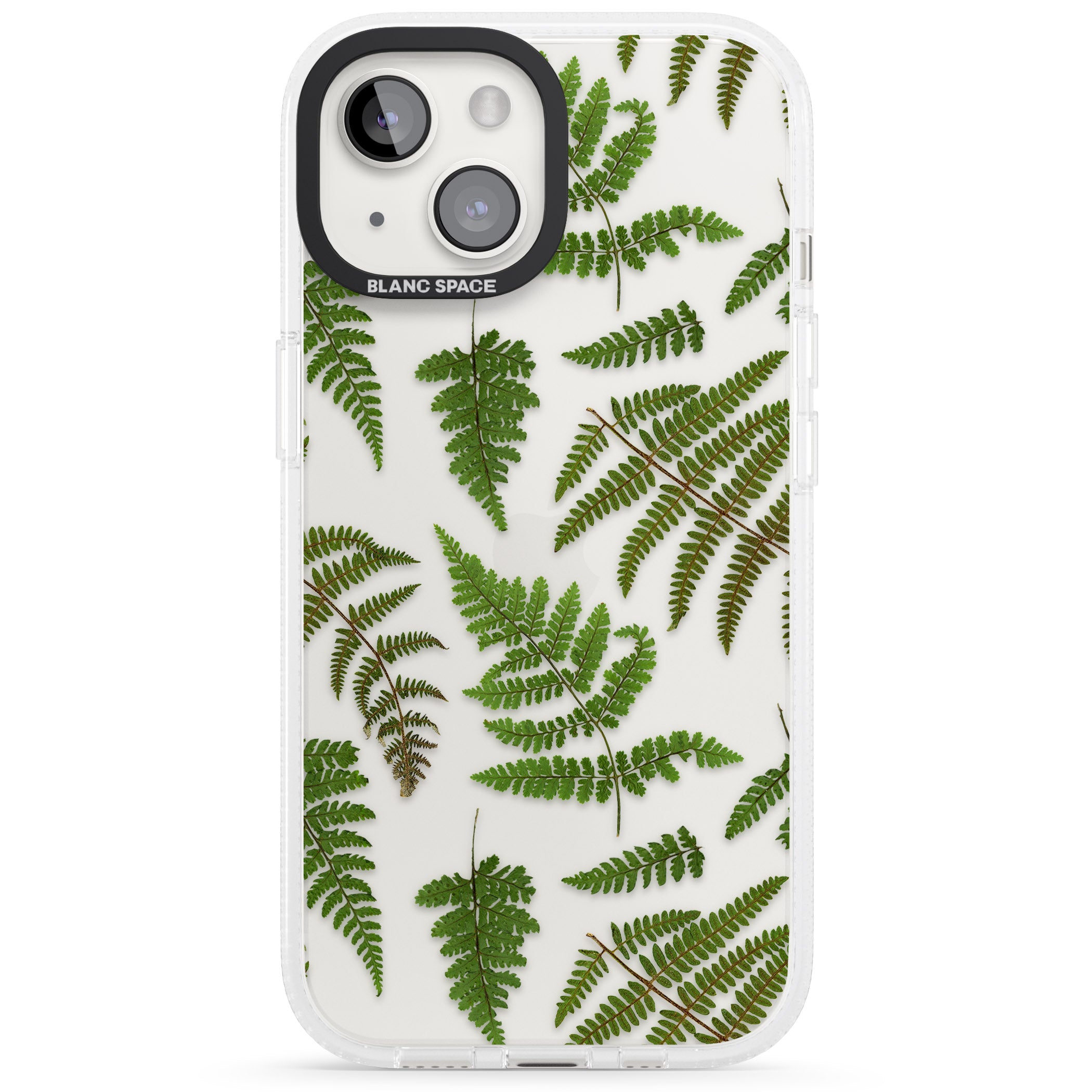 Leafy Ferns iPhone 15 / 14 / 13 Clear Case Impact Air - Blanc Space