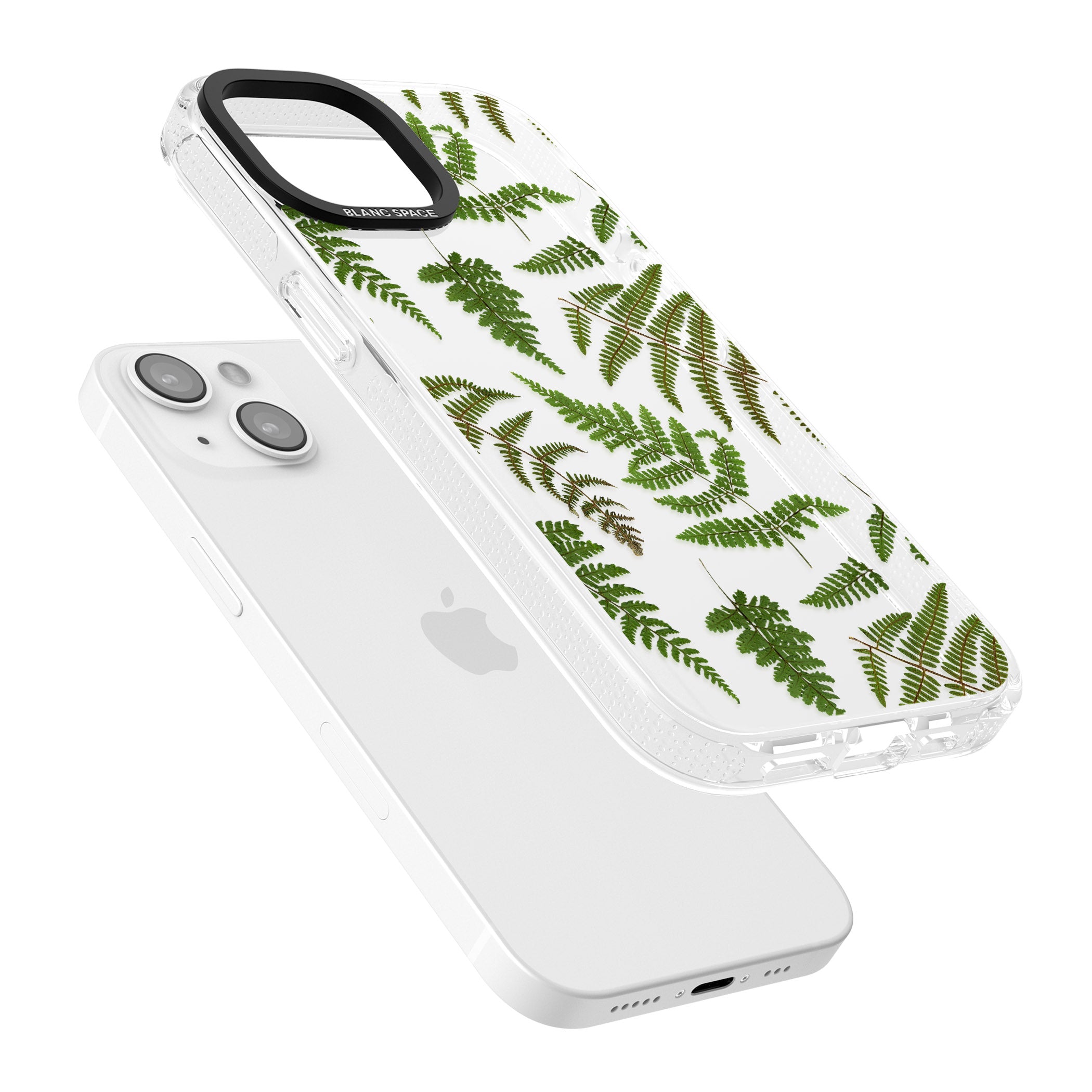 Leafy Ferns iPhone 15 / 14 / 13 Clear Case Impact Air - Blanc Space