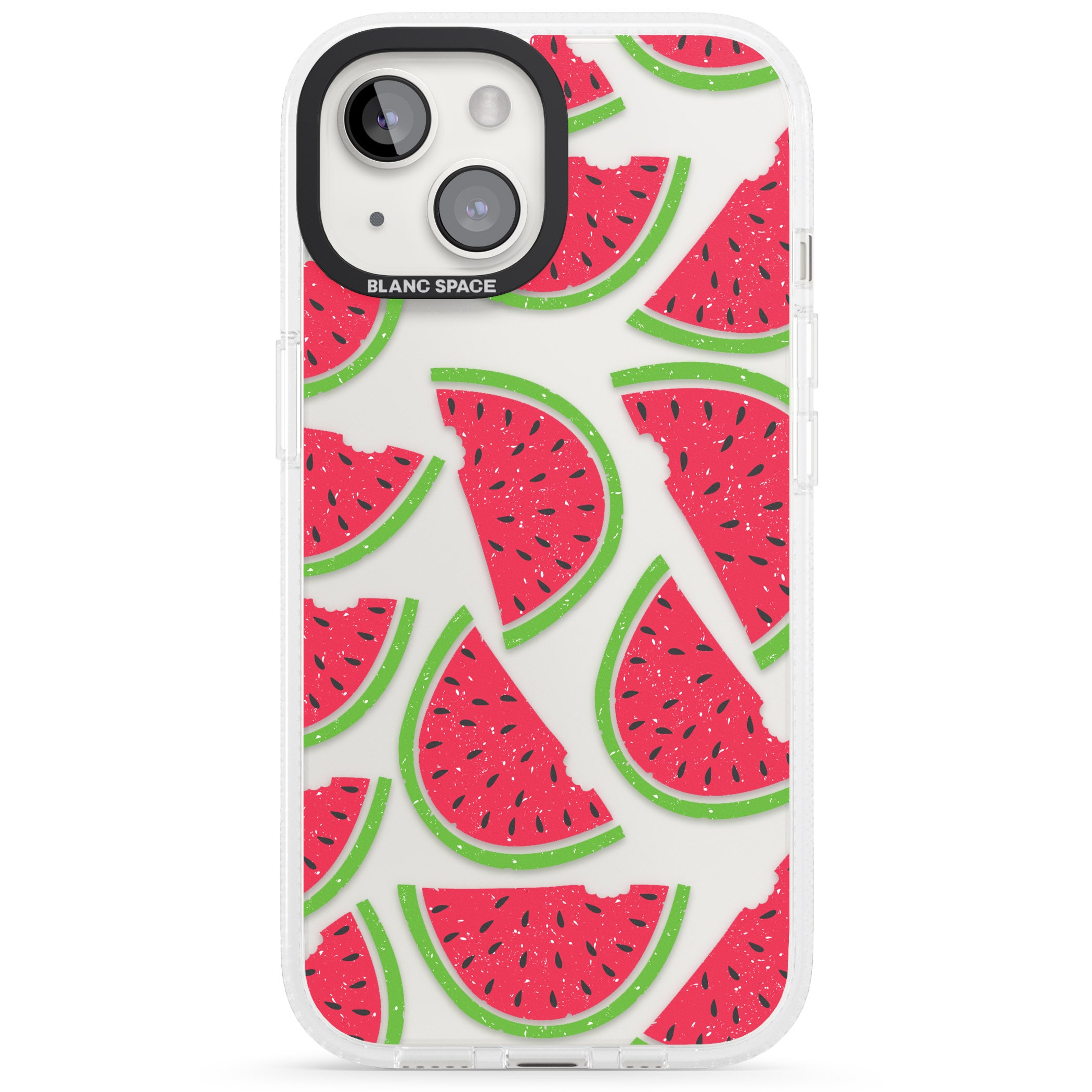 Watermelon Pattern iPhone 15 / 14 / 13 Clear Case Impact Air - Blanc Space