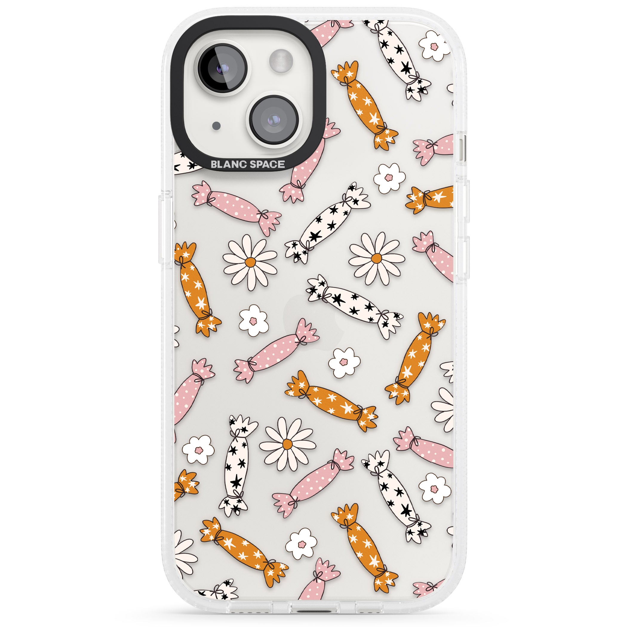 Floral Candy iPhone 15 / 14 / 13 Clear Case Impact Air - Blanc Space