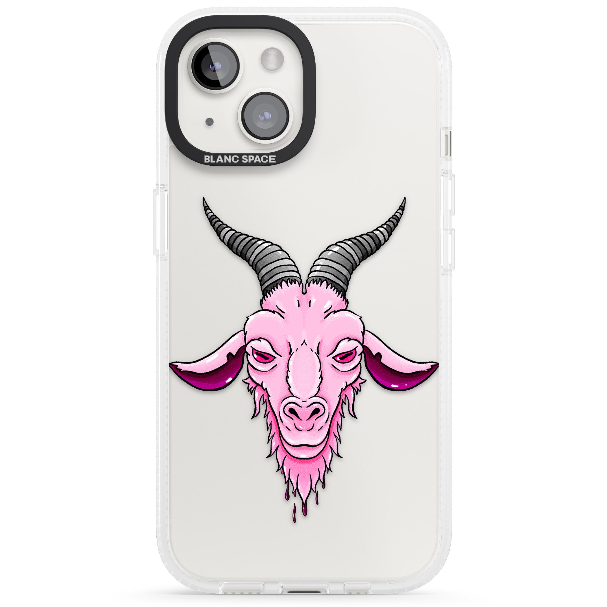 Ba-phomet iPhone 15 / 14 / 13 Clear Case Impact Air - Blanc Space