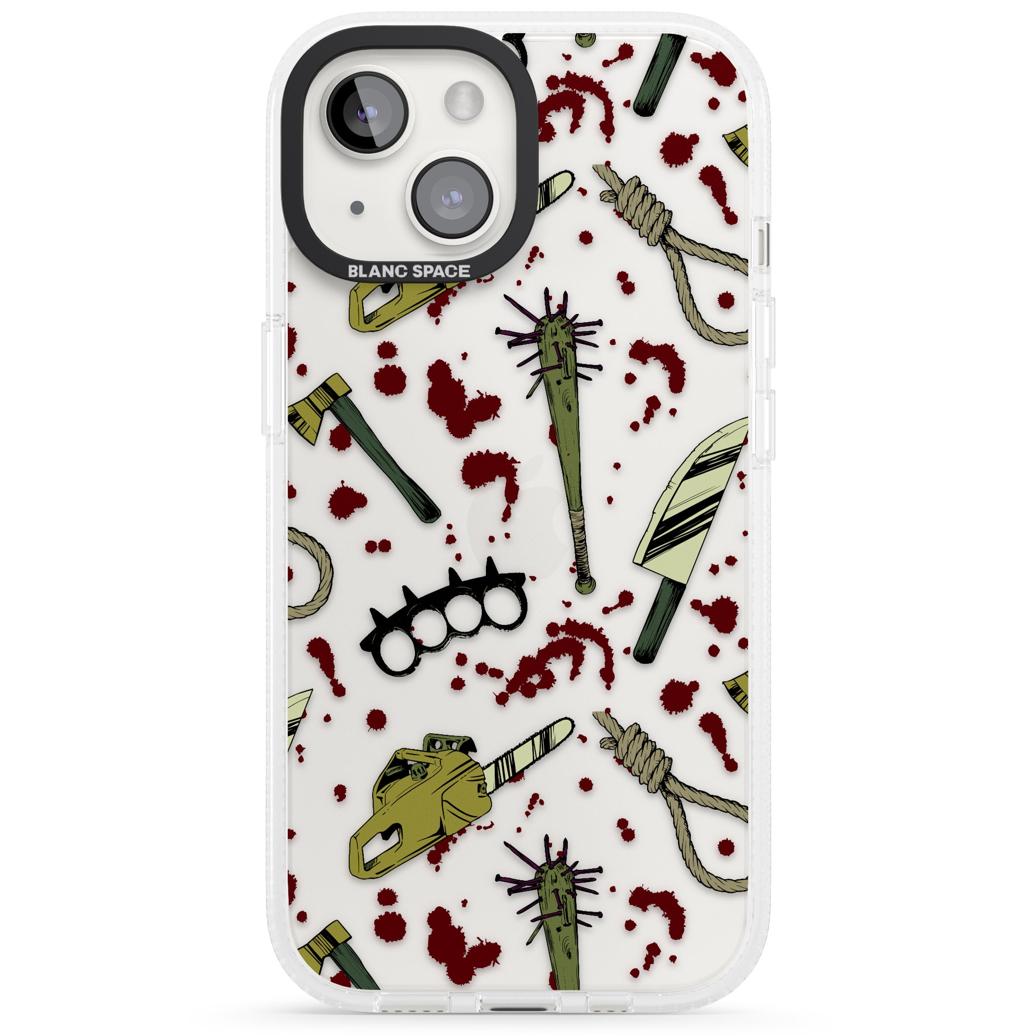 Movie Massacre iPhone 15 / 14 / 13 Clear Case Impact Air - Blanc Space