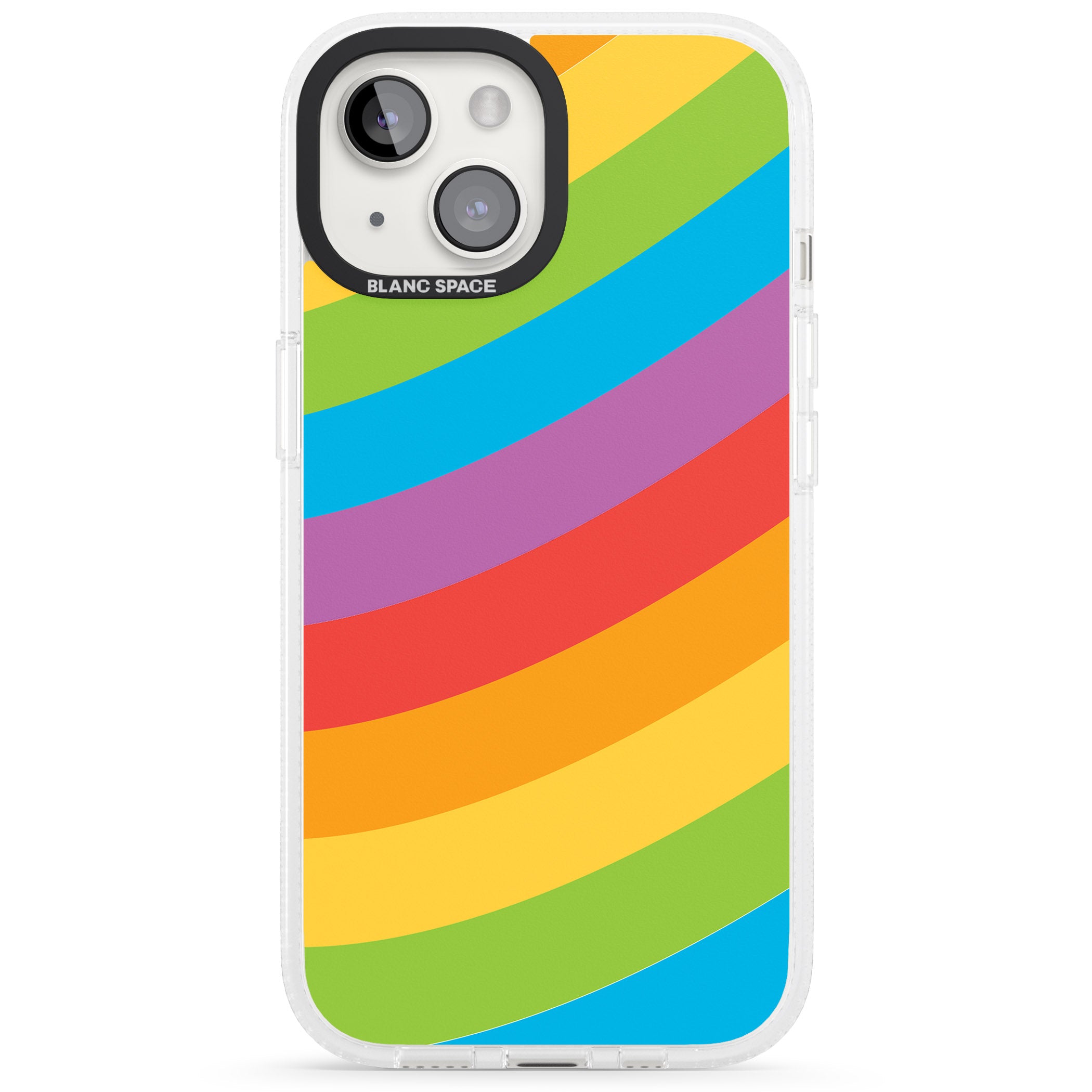 Lucky Rainbow iPhone 15 / 14 / 13 Clear Case Impact Air - Blanc Space