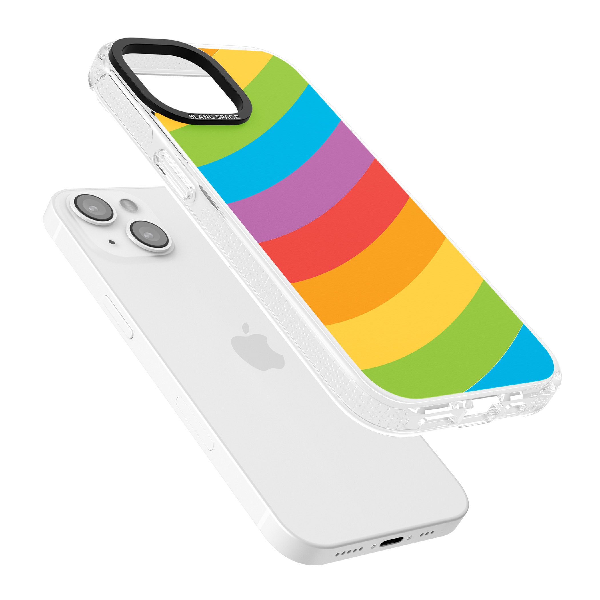 Lucky Rainbow iPhone 15 / 14 / 13 Clear Case Impact Air - Blanc Space