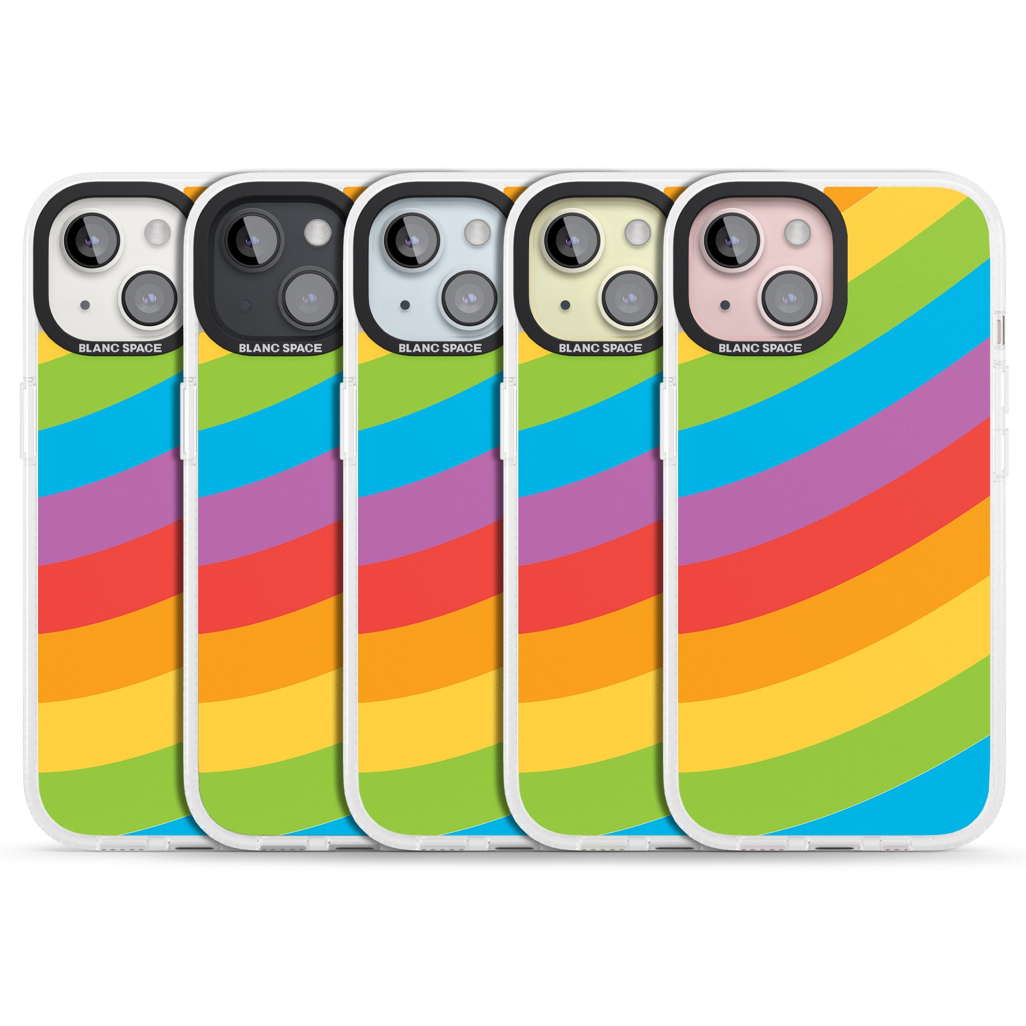 Lucky Rainbow iPhone 15 / 14 / 13 Clear Case Impact Air - Blanc Space