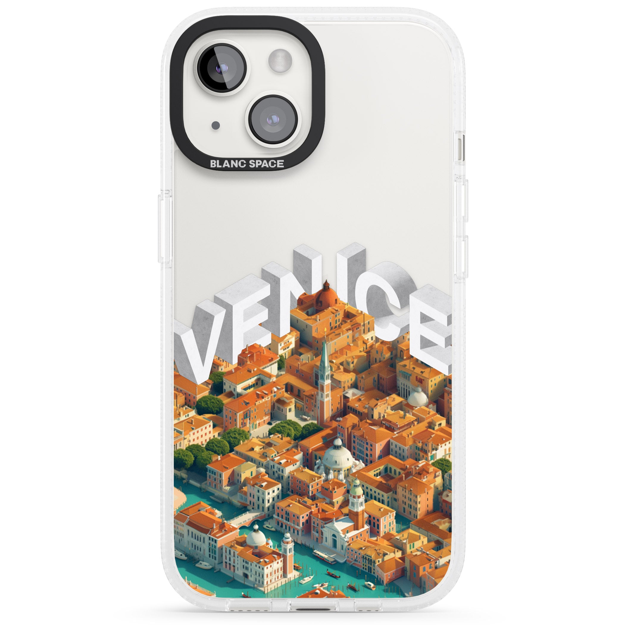 Venice iPhone 15 / 14 / 13 Clear Case Impact Air - Blanc Space