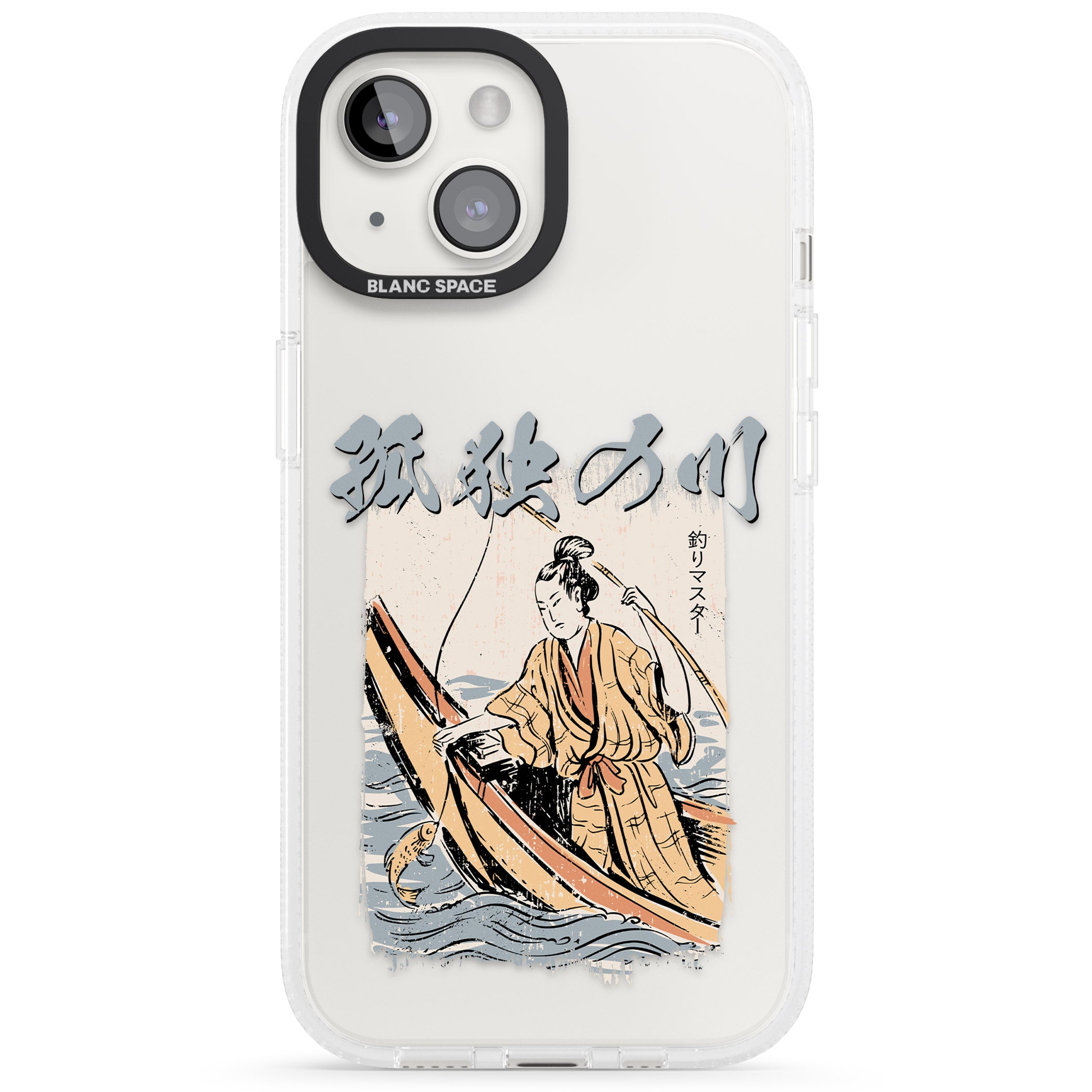 Japanese River iPhone 15 / 14 / 13 Clear Case Impact Air - Blanc Space