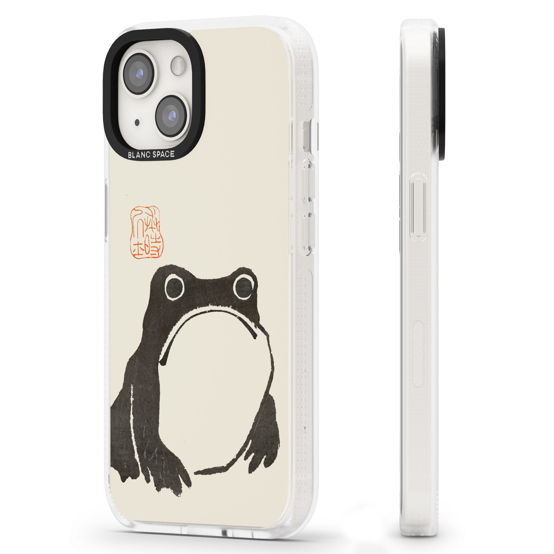Matsumoto Hoji Frog iPhone 15 / 14 / 13 Clear Case Impact Air - Blanc Space