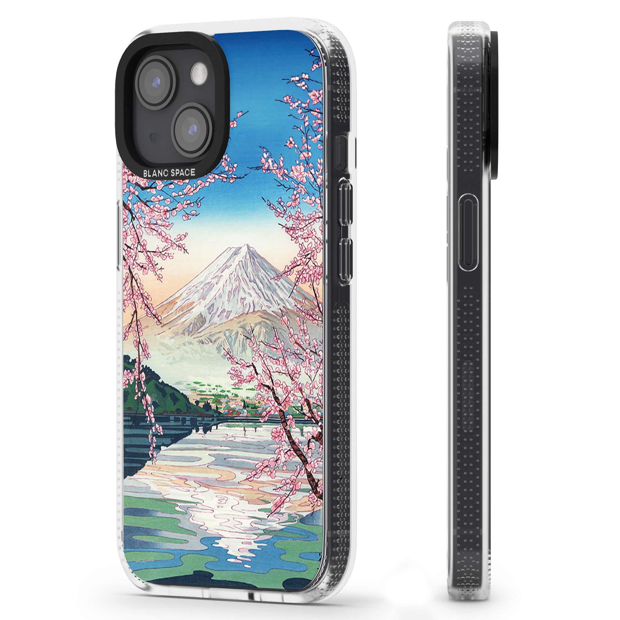 Mt. Fuji from Lake Kawaguchi iPhone 15 / 14 / 13 Clear Case Impact Air - Blanc Space