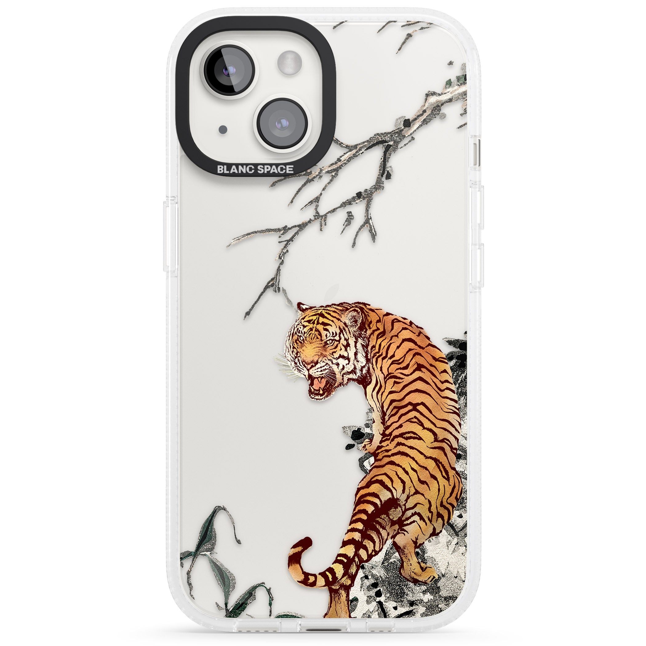 Roaring Tiger iPhone 15 / 14 / 13 Clear Case Impact Air - Blanc Space