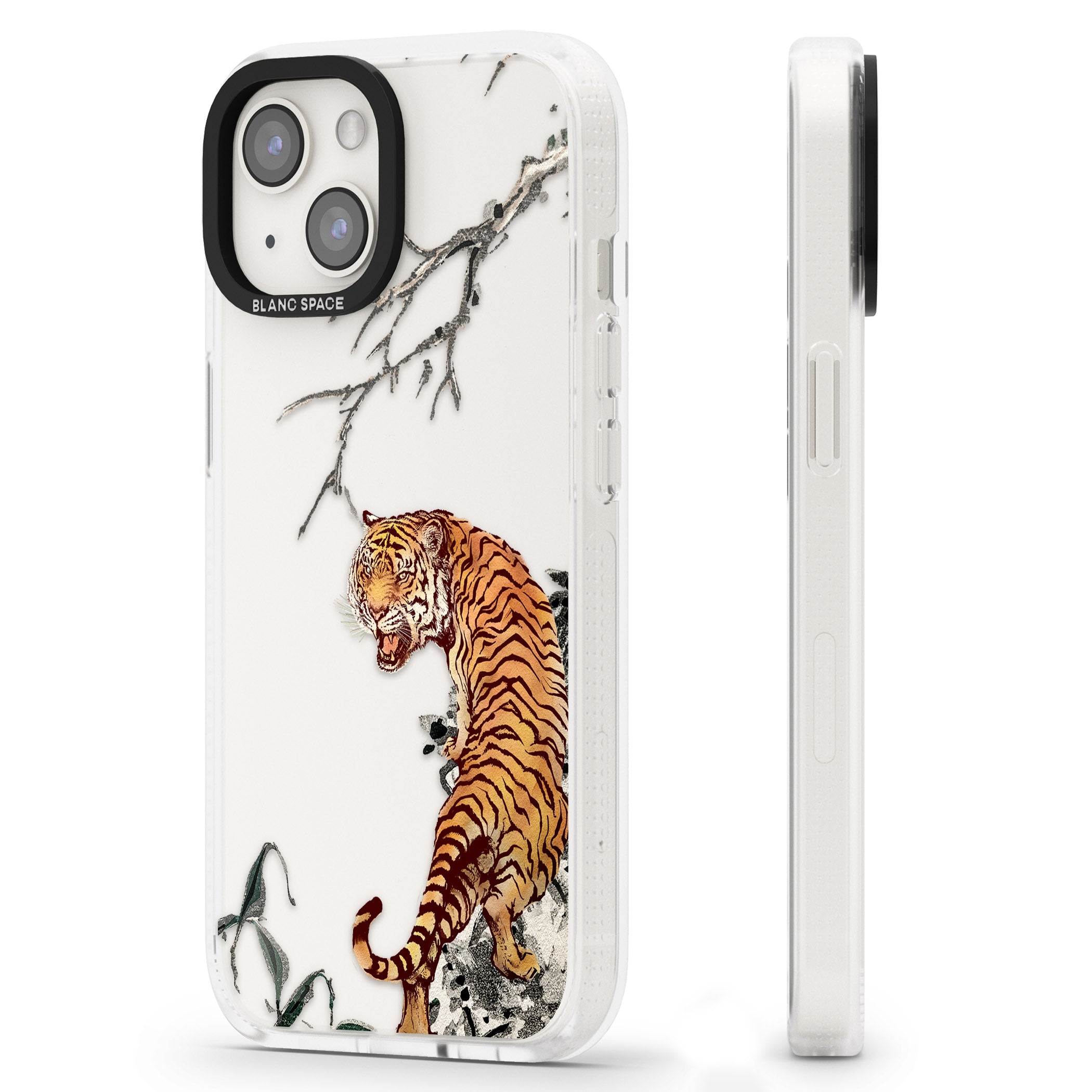 Roaring Tiger iPhone 15 / 14 / 13 Clear Case Impact Air - Blanc Space
