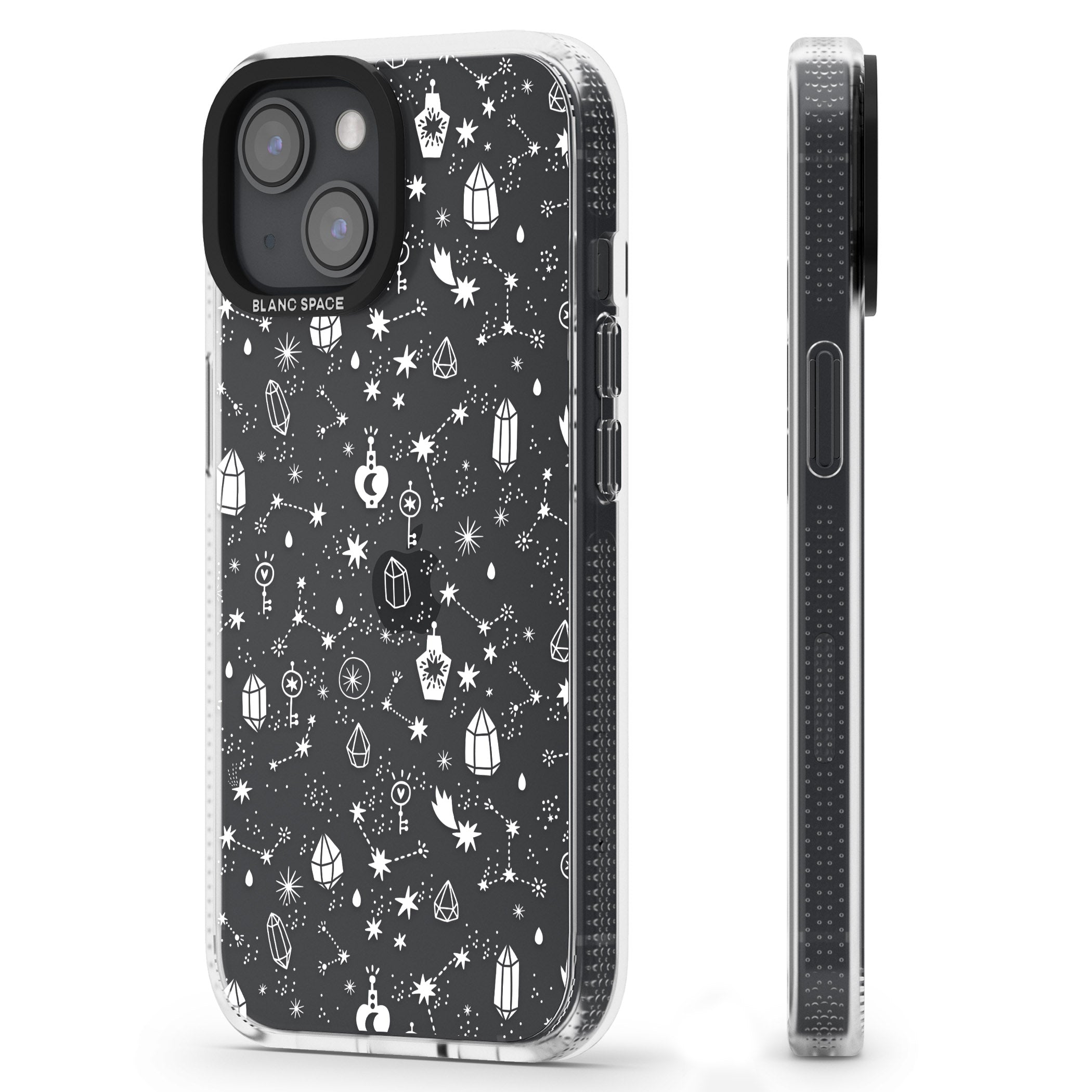 White Magic iPhone 15 / 14 / 13 Clear Case Impact Air - Blanc Space