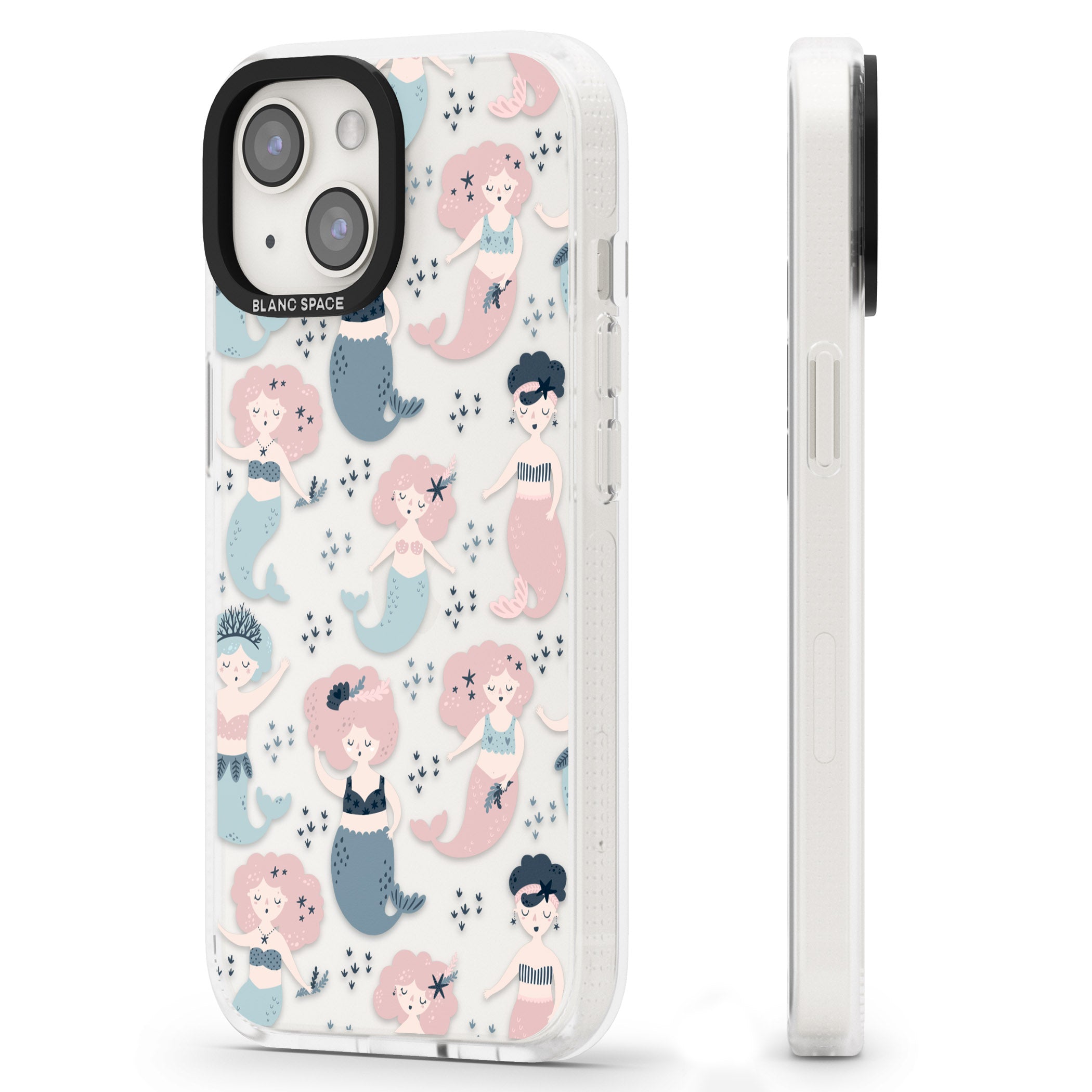 Under The Sea Mermaids (Clear) iPhone 15 / 14 / 13 Clear Case Impact Air - Blanc Space
