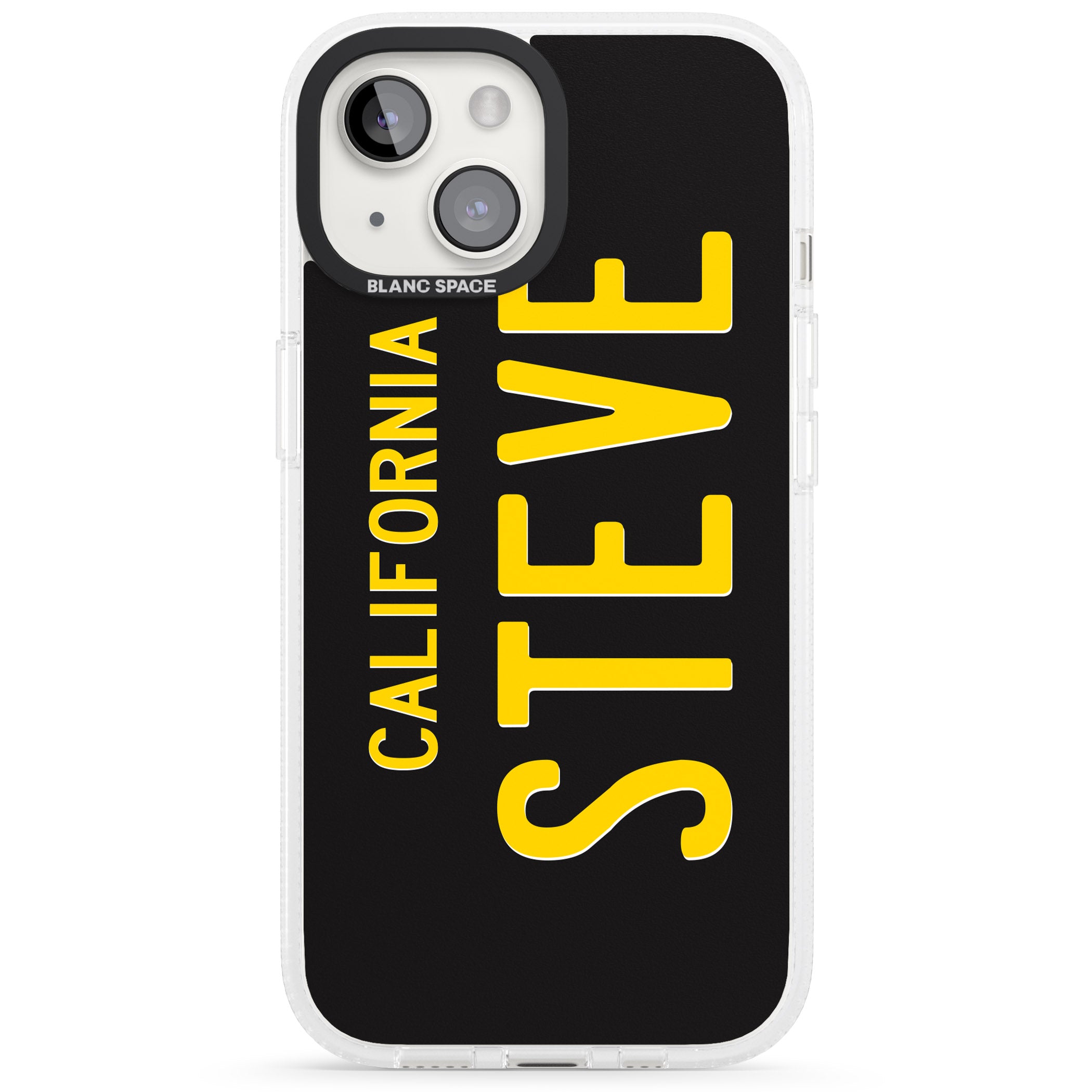 Vintage California License Plate iPhone 15 / 14 / 13 Clear Case Impact Air - Blanc Space