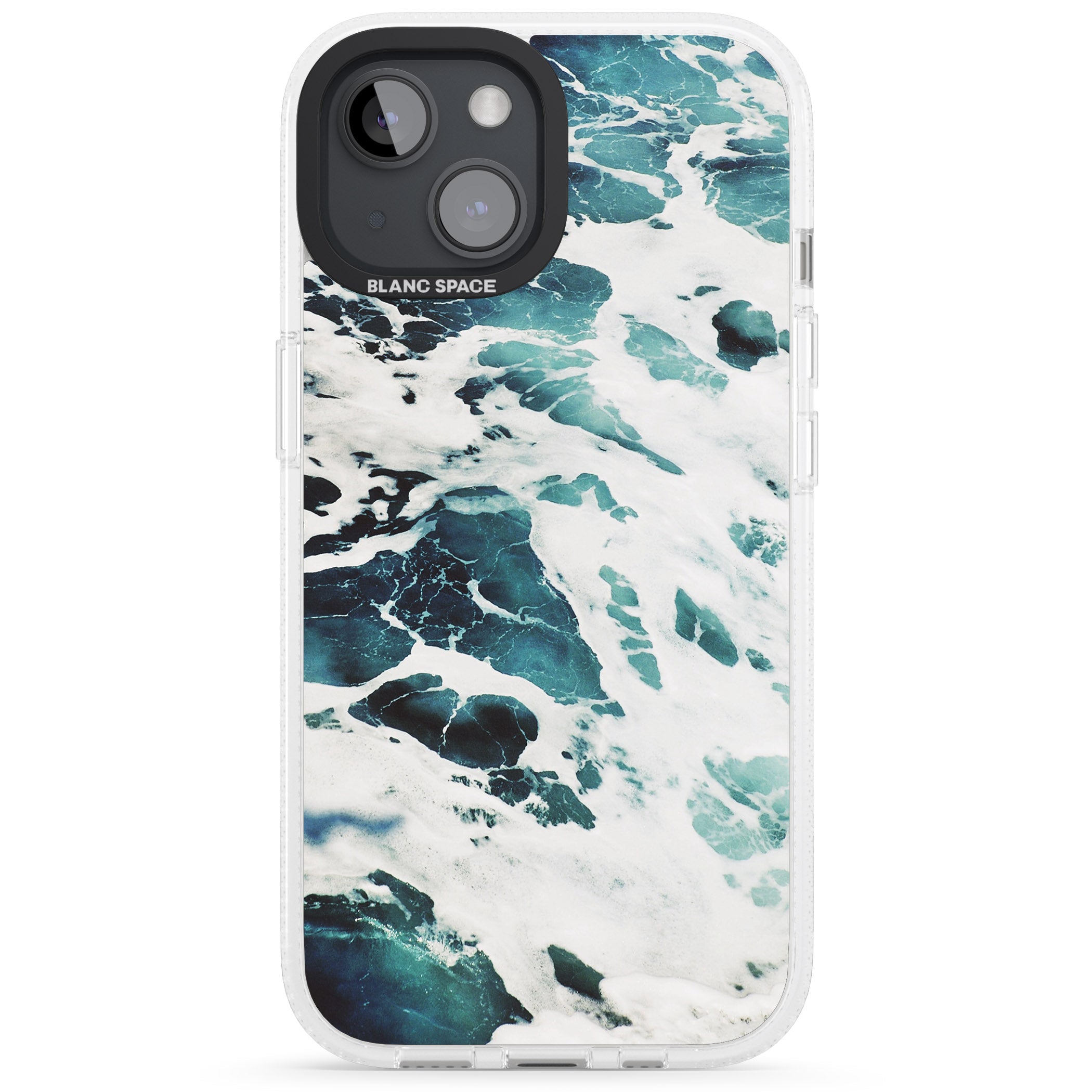 Ocean Waves Photograph iPhone 15 / 14 / 13 Clear Case Impact Air - Blanc Space