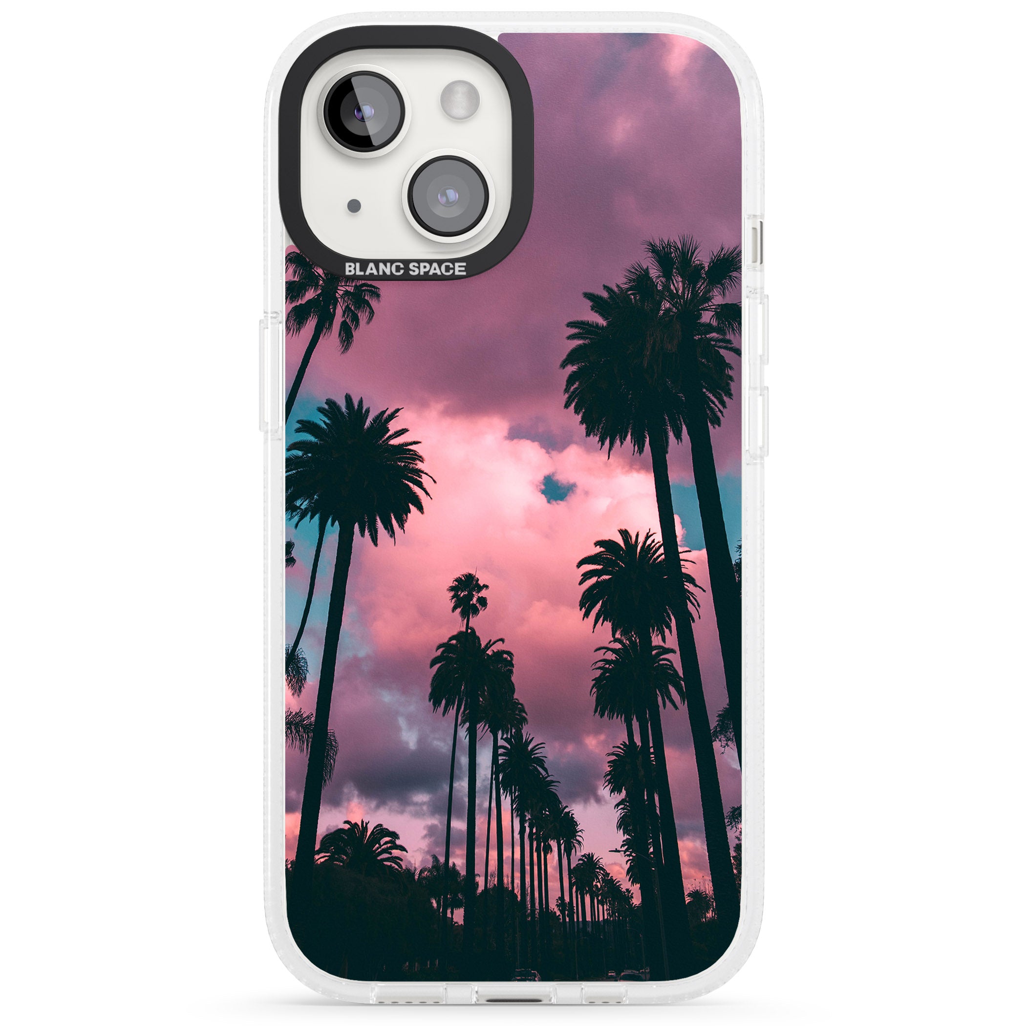 Palm Tree Sunset Photograph iPhone 15 / 14 / 13 Clear Case Impact Air - Blanc Space