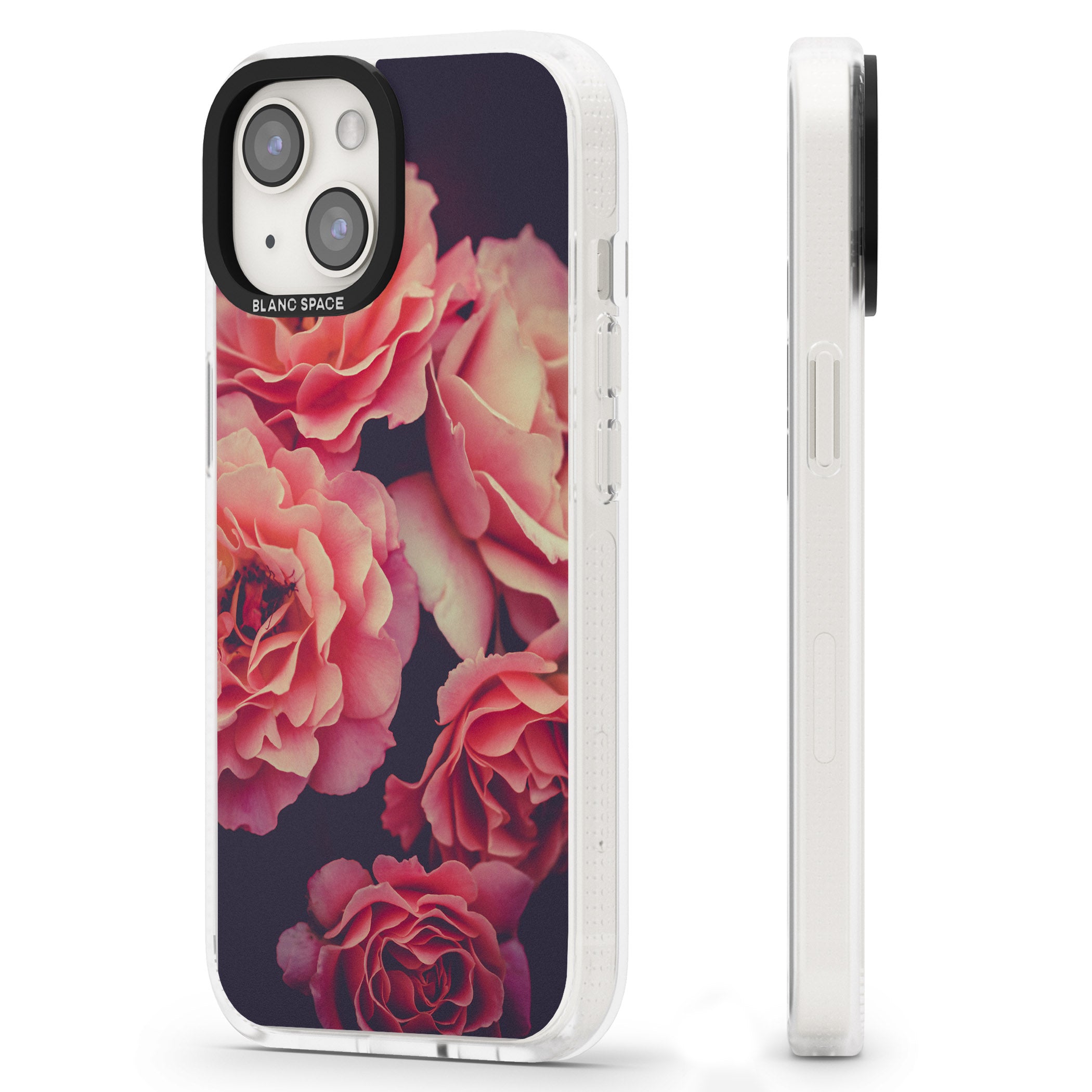 Pink Roses Photograph iPhone 15 / 14 / 13 Clear Case Impact Air - Blanc Space