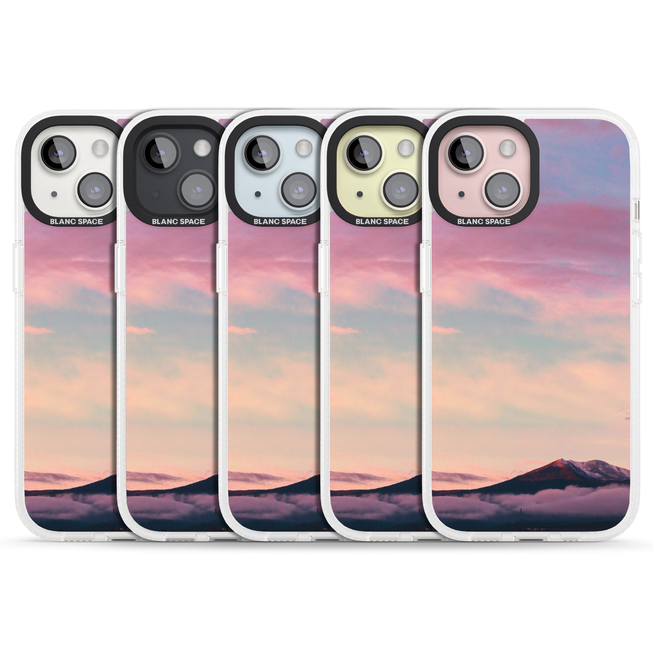 Cloudy Sunset Photograph iPhone 15 / 14 / 13 Clear Case Impact Air - Blanc Space