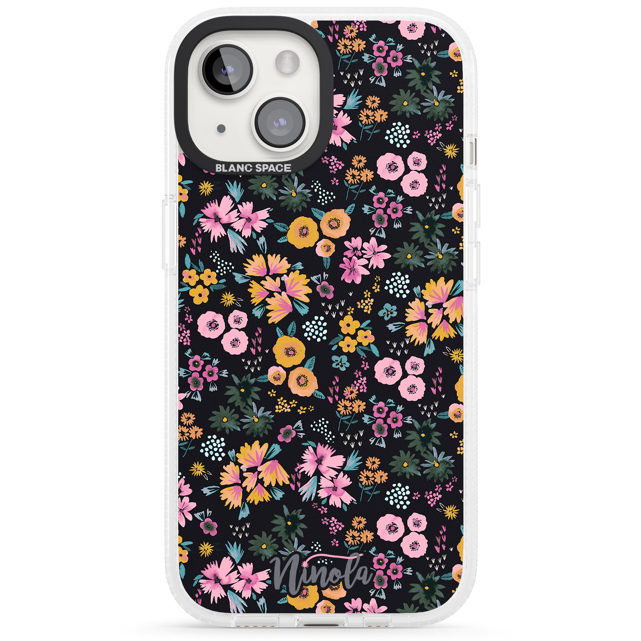 Little Flowers iPhone 15 / 14 / 13 Clear Case Impact Air - Blanc Space